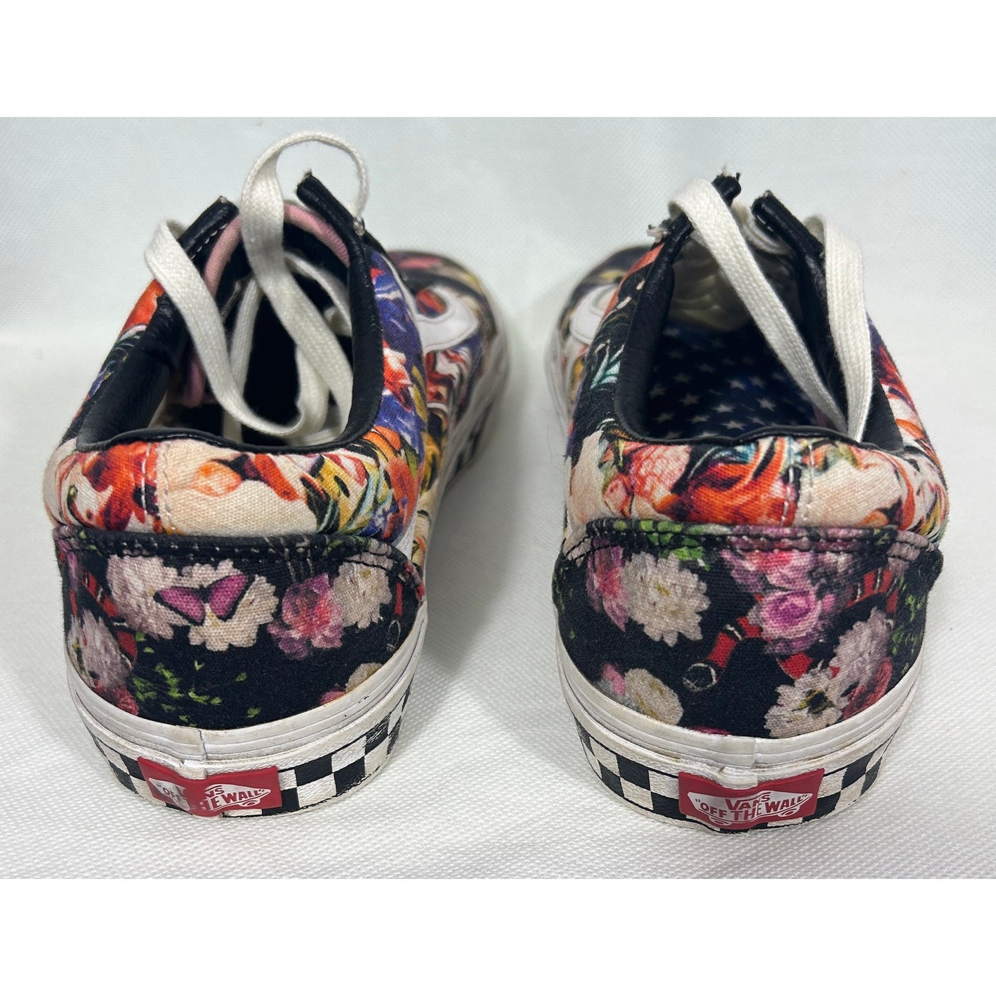 Vans Old Skool Galaxy Floral Checkerboard Low Top Sneaker Men’s Size 11
