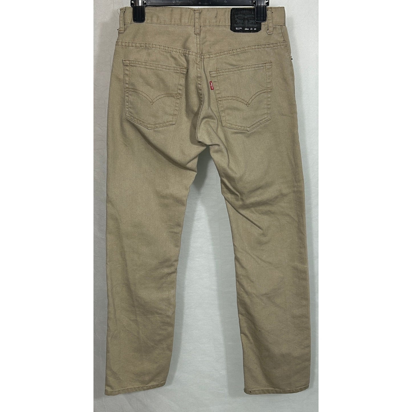 Levi's 511 Slim Fit Khaki Jeans 18 REG W29 L29 Youth Boys Cotton Blend