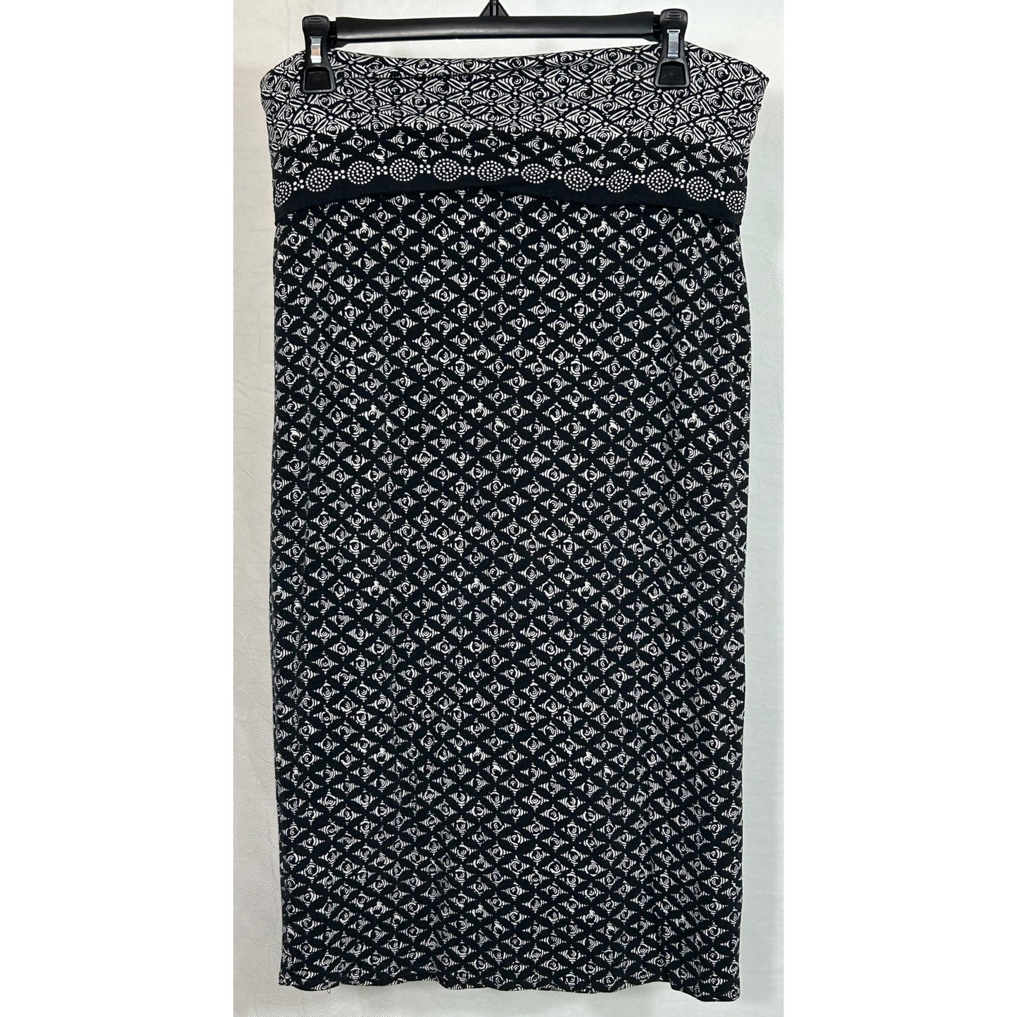 Max Studio Black White Convertible Skirt or Strapless Dress Size S