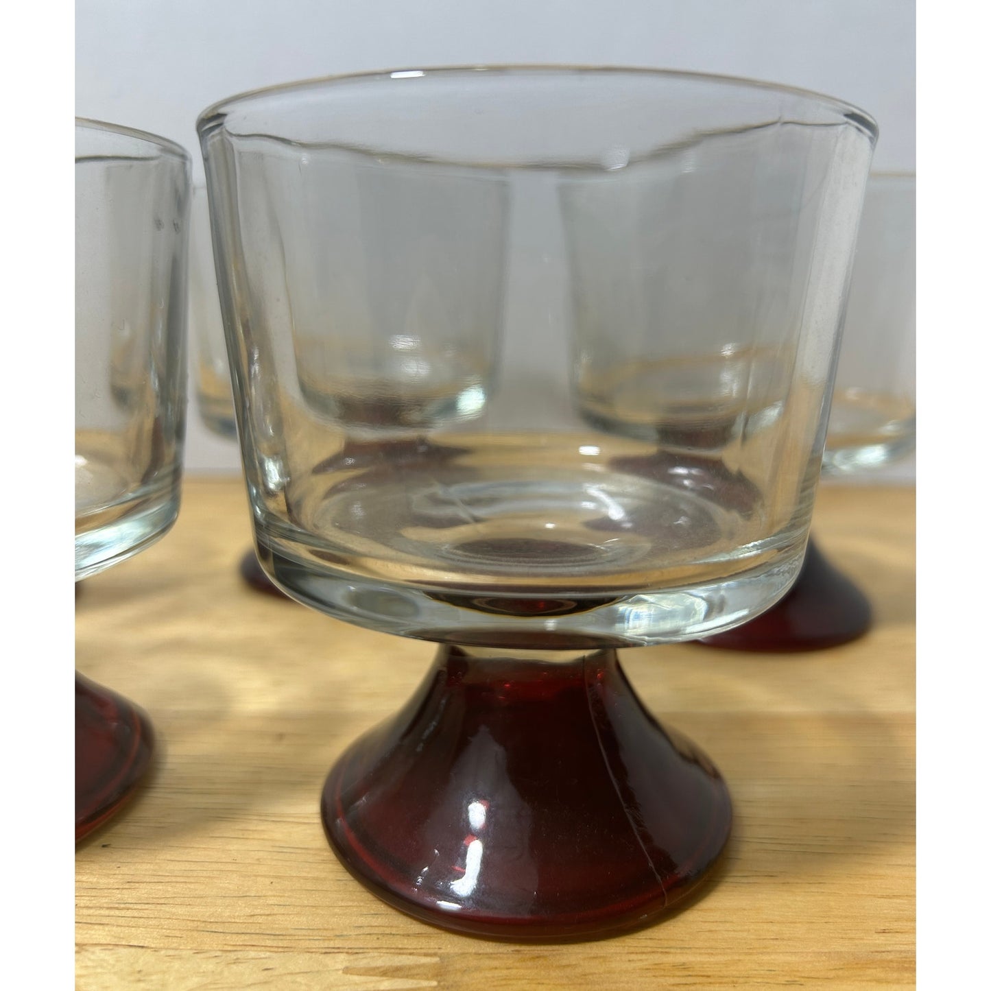 Vintage Anchor Hocking Ruby Red Pedestal Dessert Cups – Set of 5