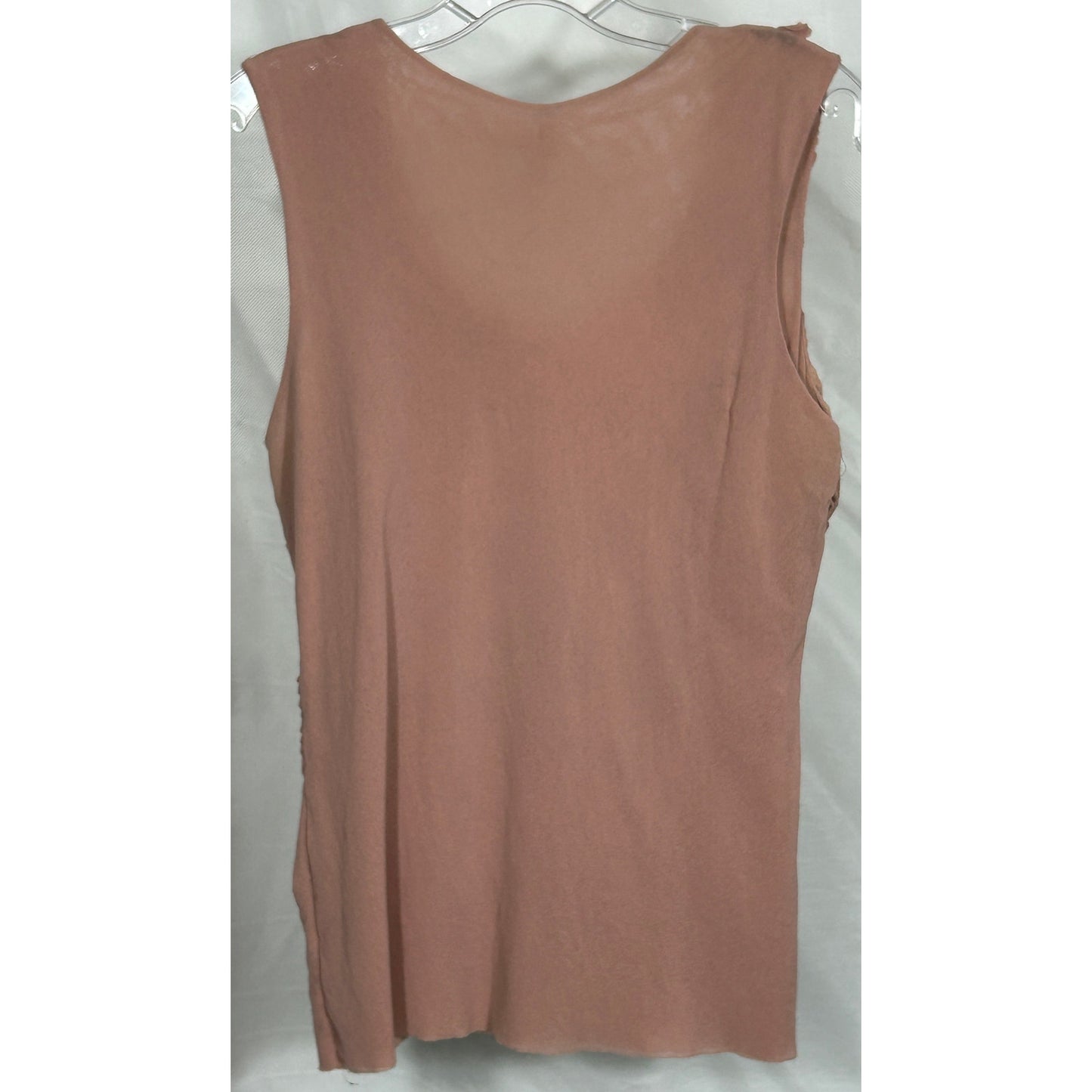 Viviana G for Petit Pois Mauve Ruched Mesh Tank Top – Size L