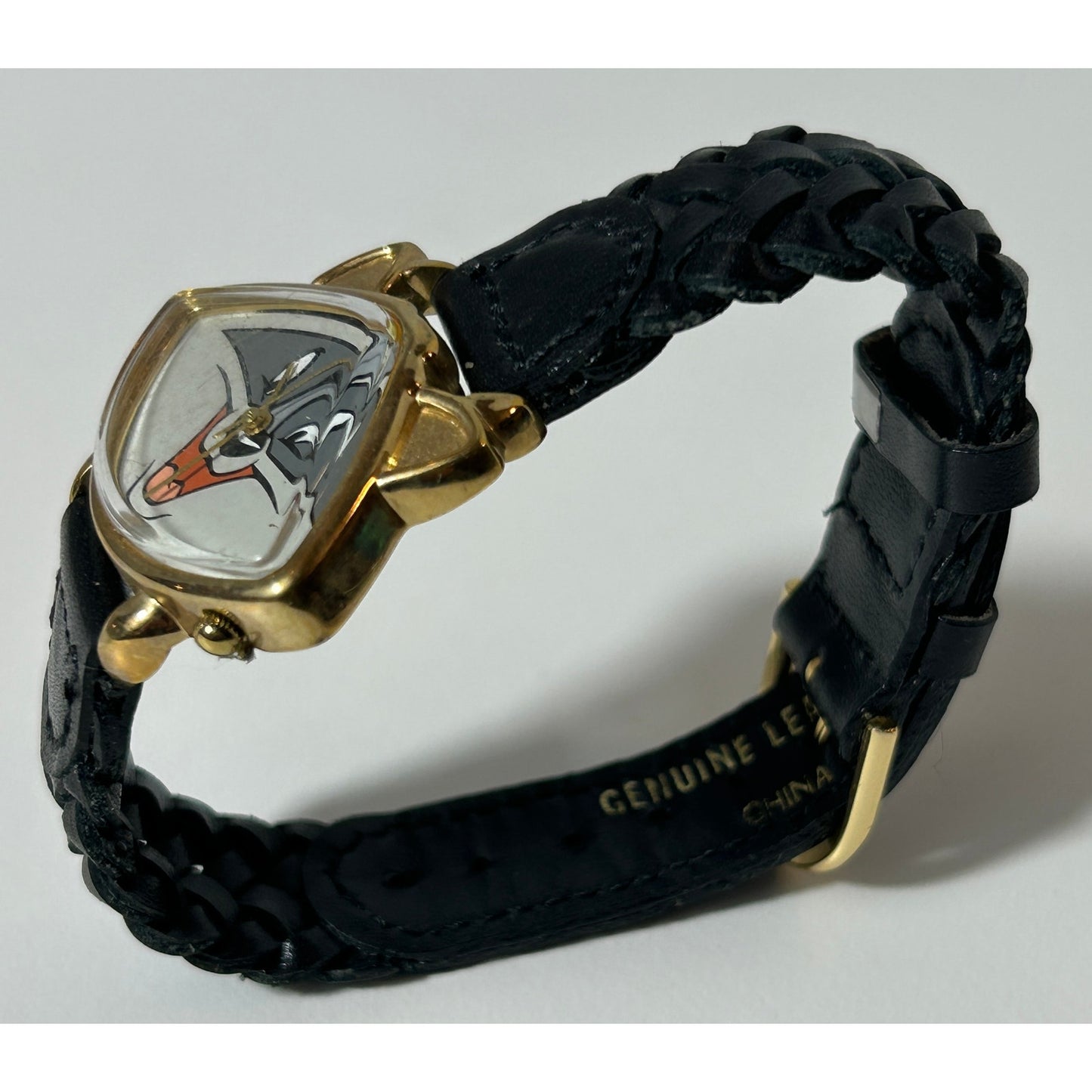Timex Disney Pocahontas Meeko Raccoon Watch Black Leather Band