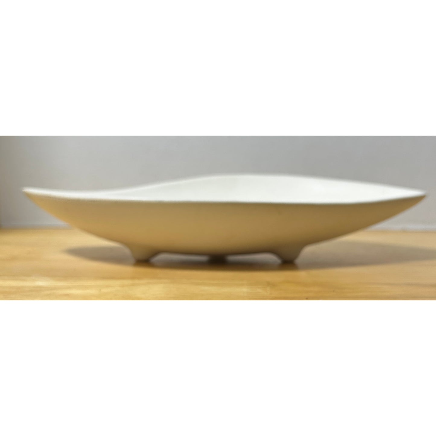 Vintage Ceramic Dish Set – Mariposa Italy & USA Footed Bowl, Modernist Form