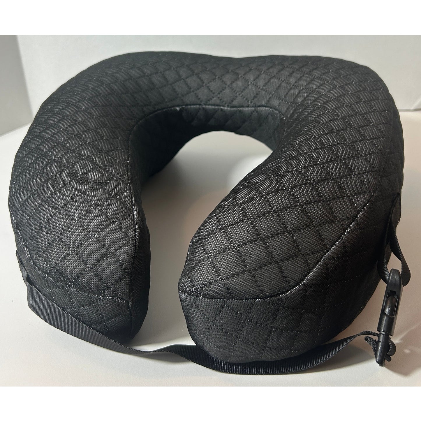 Black Face Down Pillow Memory Foam Travel Massage Neck Support - NIB