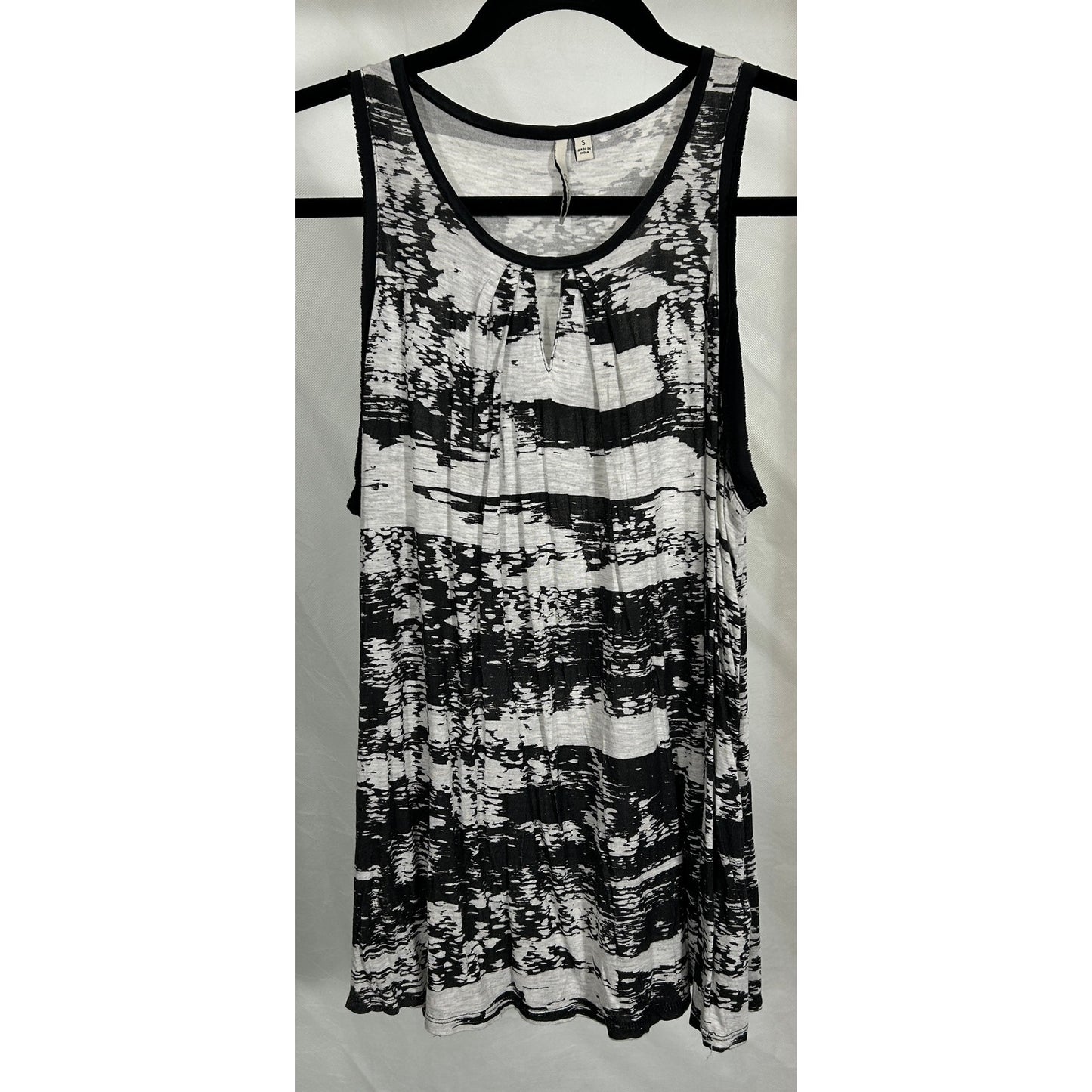 Calvin Klein Jeans Black White Abstract Sleeveless Top | Small
