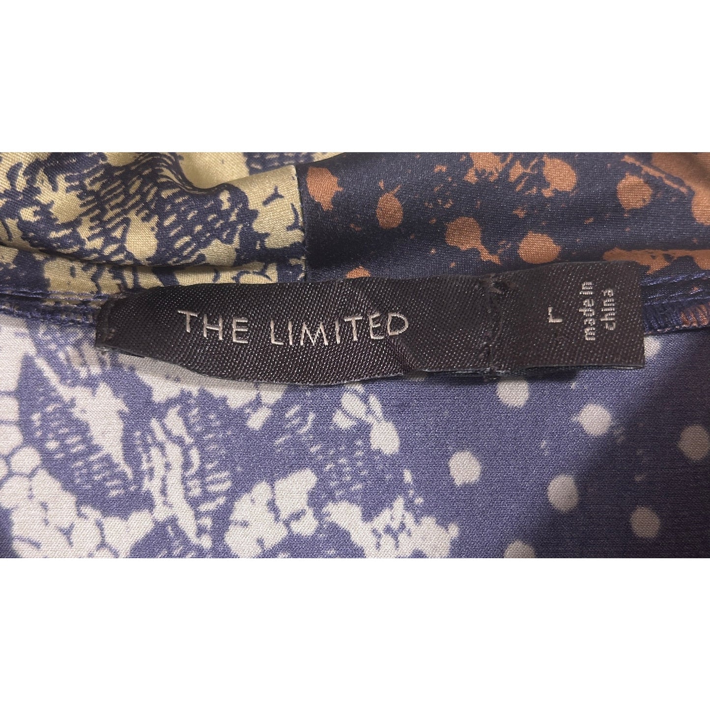 The Limited Sleeveless Cowl Neck Dress Abstract Lace Print Size L
