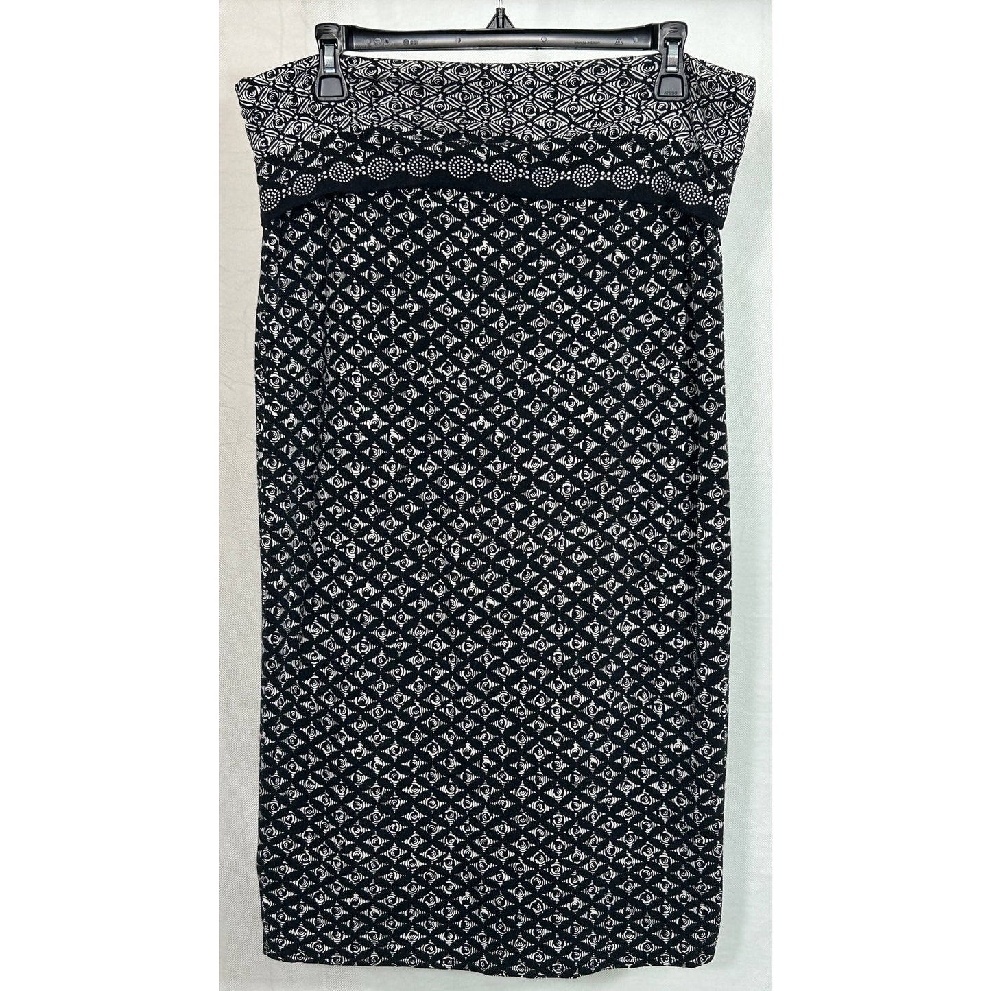 Max Studio Black White Convertible Skirt or Strapless Dress Size S