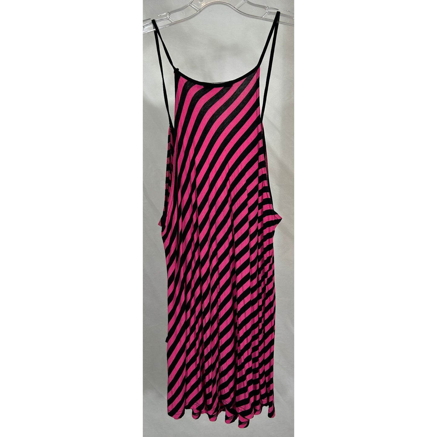 Atmosphere Pink Black Striped Camisole Dress Size 18 Sleeveless Flowy