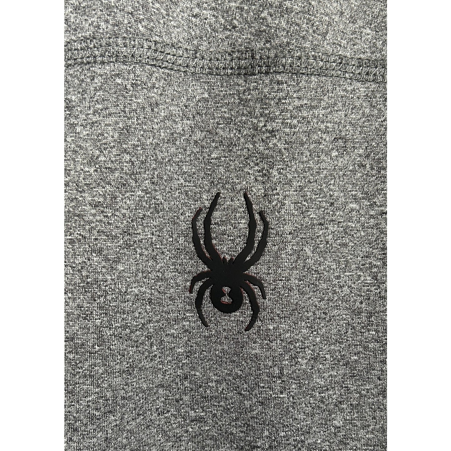 Spyder Active Quarter-Zip Pullover Gray Heather L Long Sleeve Stretch Top NWT