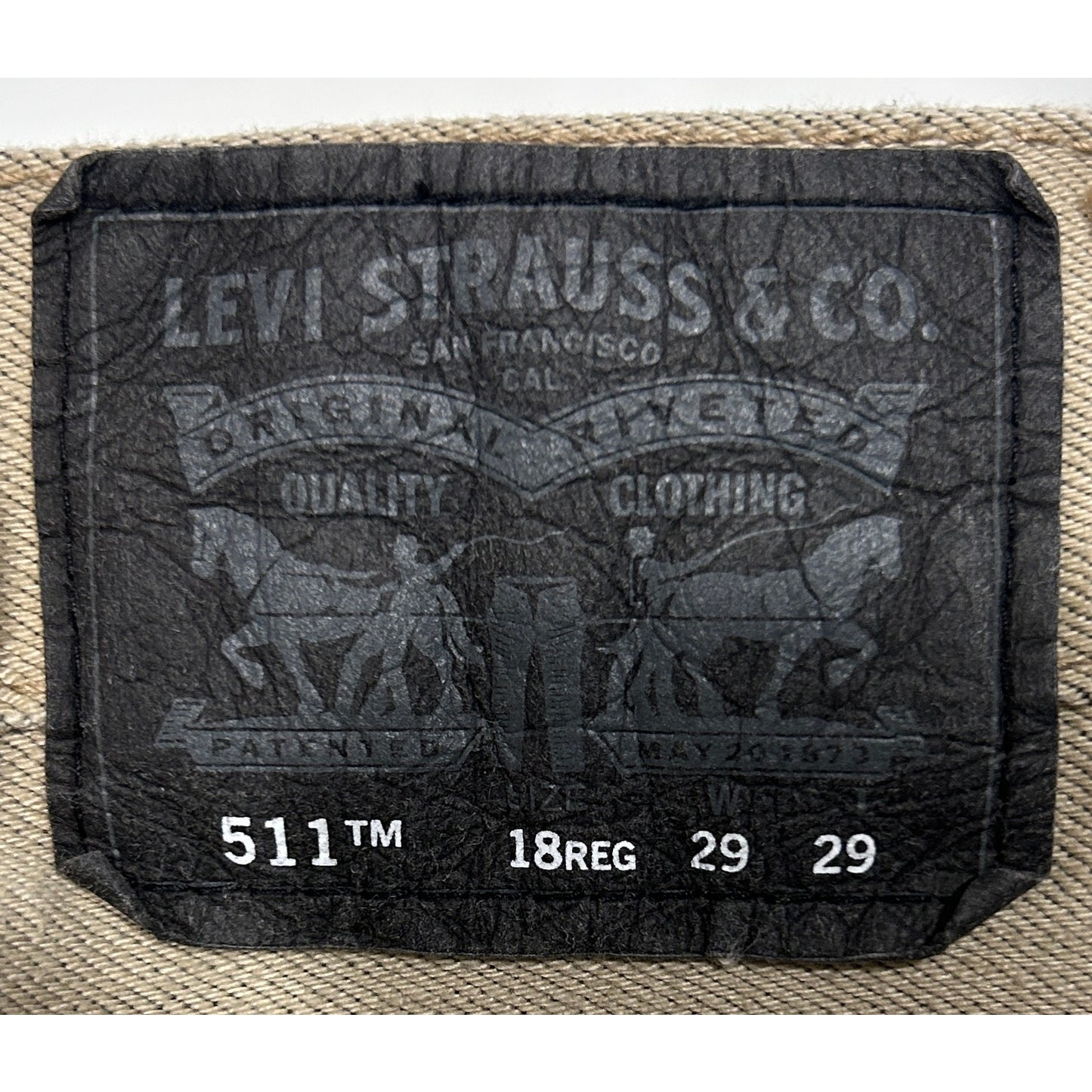 Levi's 511 Slim Fit Khaki Jeans 18 REG W29 L29 Youth Boys Cotton Blend