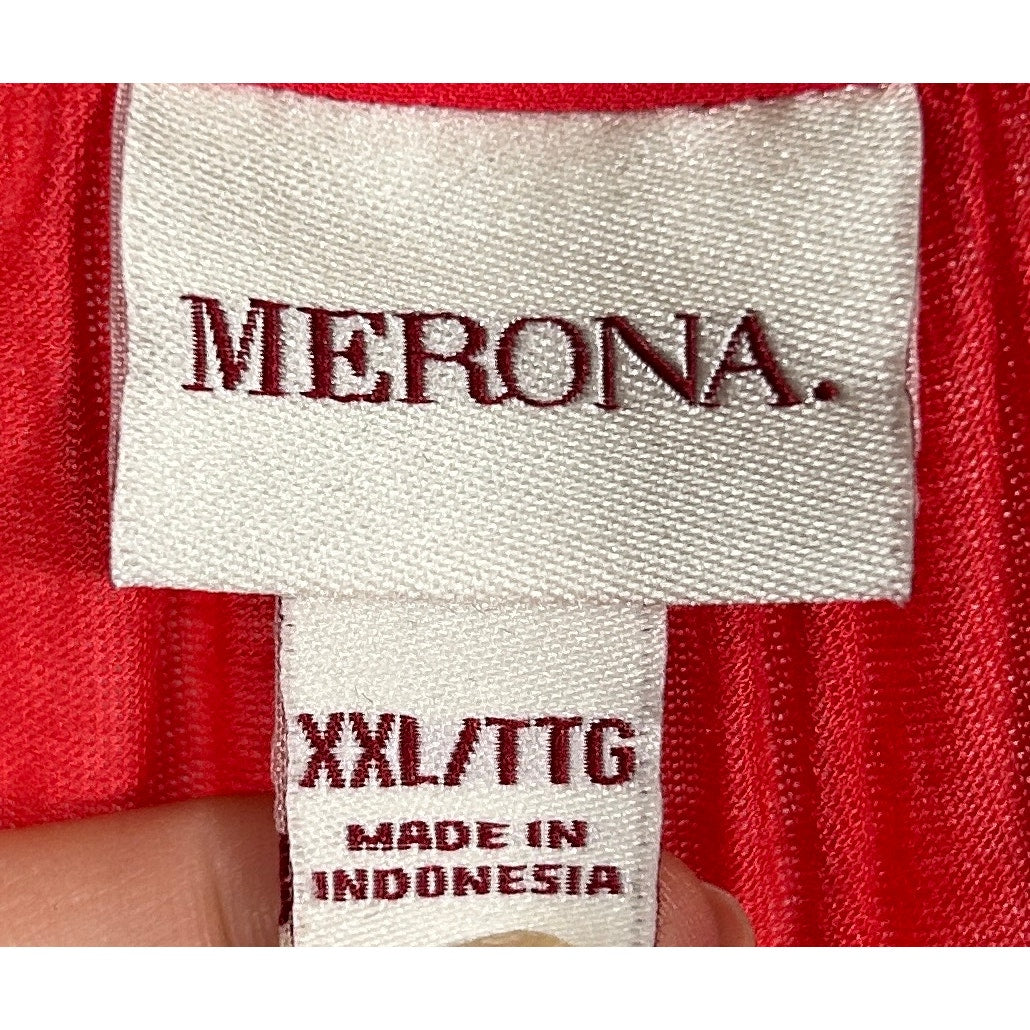 Merona Red Sleeveless Pintuck Blouse XXL Lightweight Layering Top