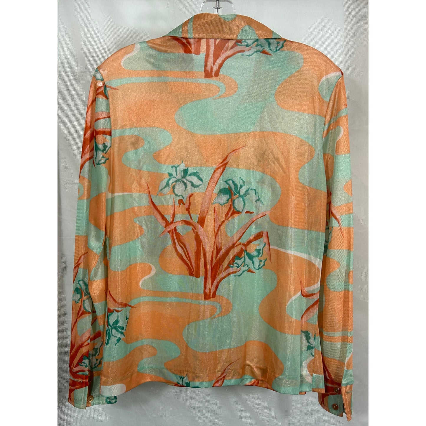 Vintage Alex Colman California Blouse Sz 16 | Mod Floral Geometric Print
