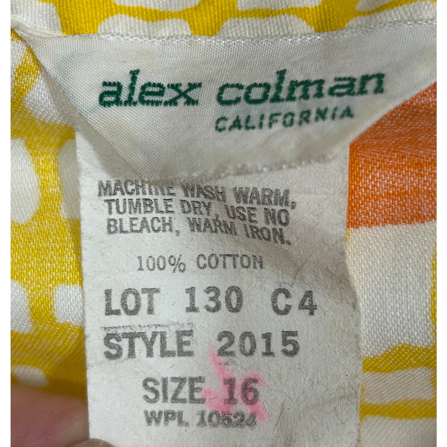 Vintage Alex Colman California Sleeveless Blouse 16 | Mod Geometric Print