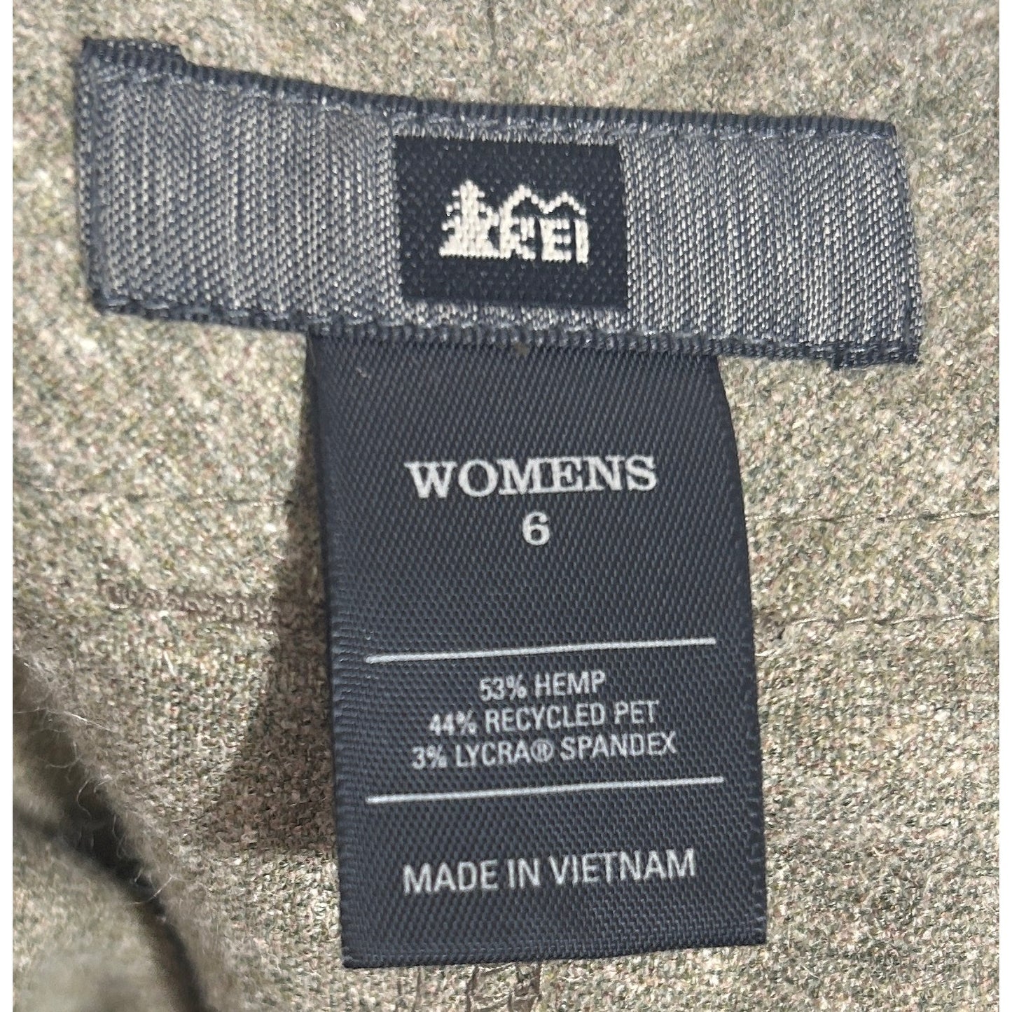 REI Women’s Green Hemp Blend Skirt Size 6 Outdoor Utility Pocket Knee Length