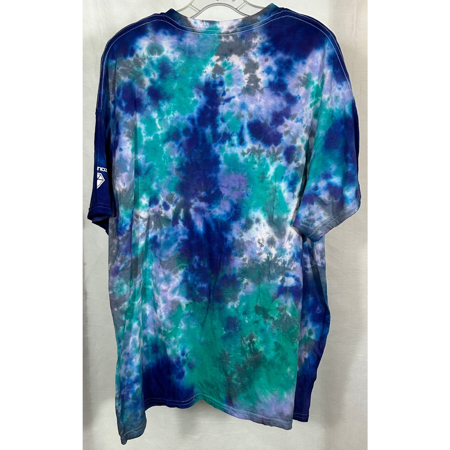 DYE-MONDZ Blue Green Cloud Tie Dye T-Shirt Gildan XL 100% Cotton