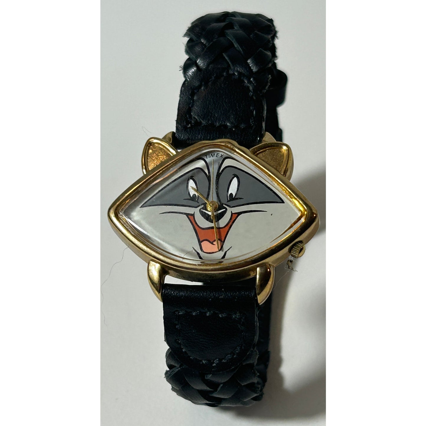 Timex Disney Pocahontas Meeko Raccoon Watch Black Leather Band