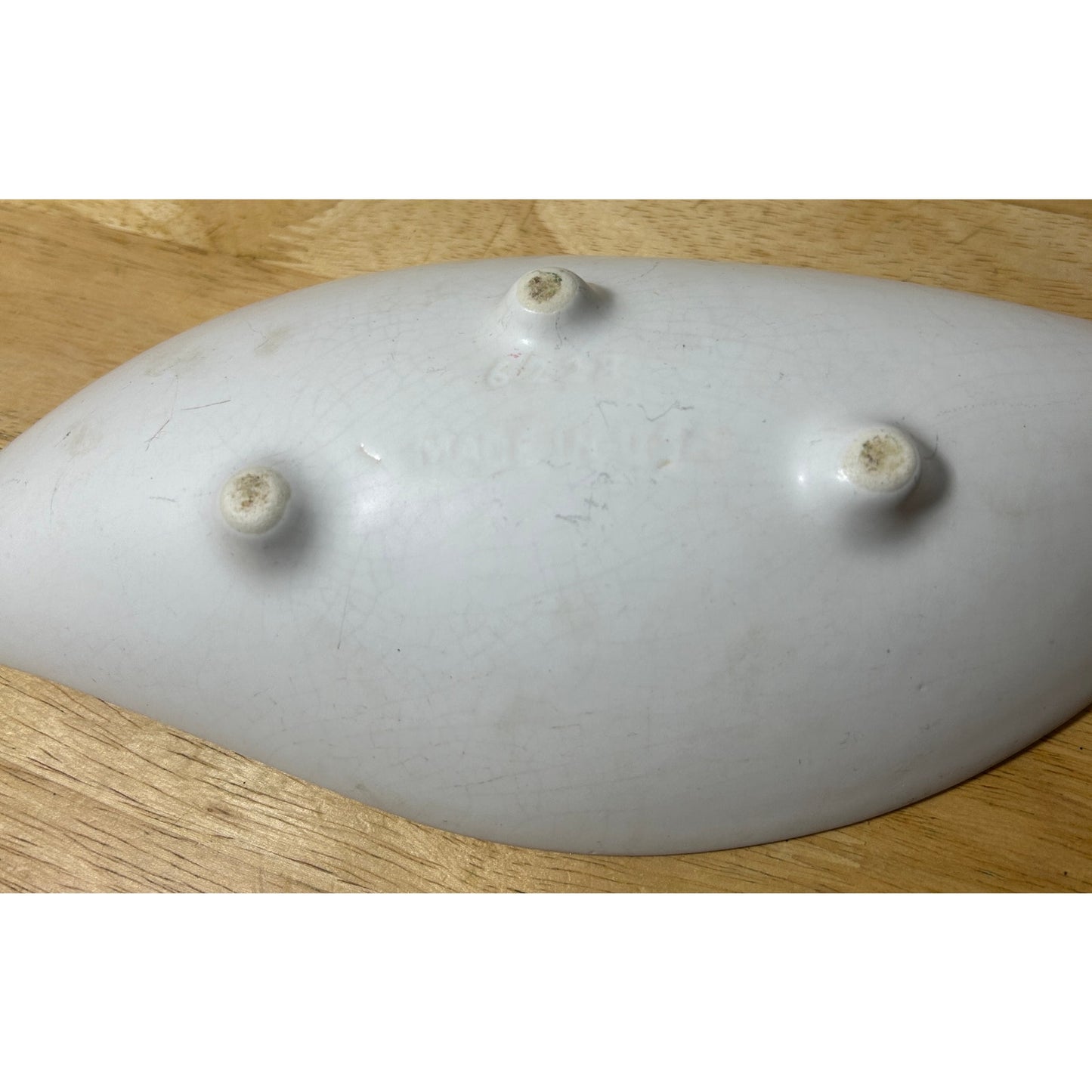 Vintage Ceramic Dish Set – Mariposa Italy & USA Footed Bowl, Modernist Form