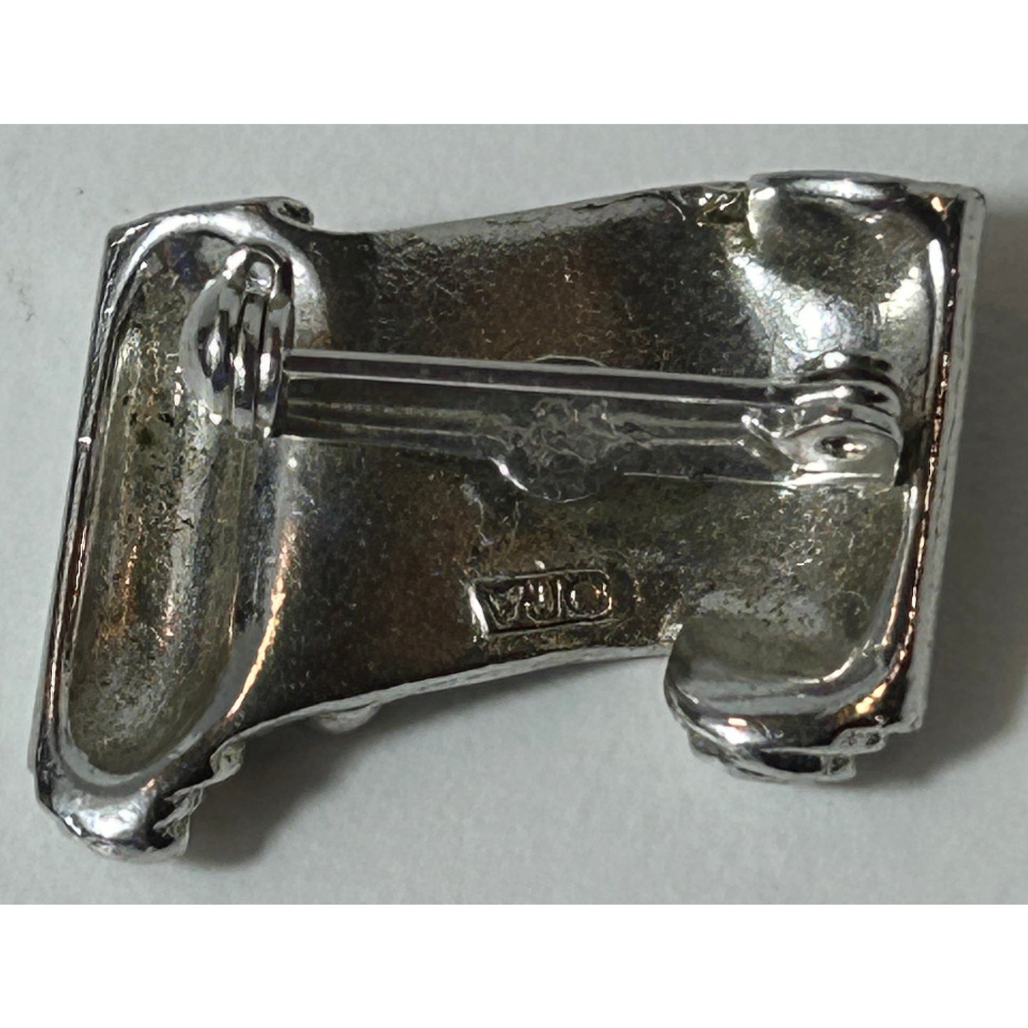 Vintage ORA Silver-Tone Torah Scroll Brooch Pin Jewish Judaica 1"