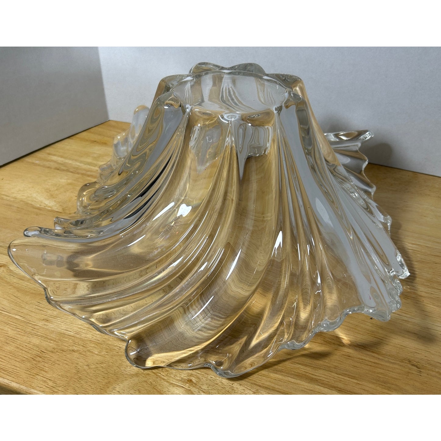 Vintage Fostoria Colony Flared Swirl Crystal Centerpiece Bowl