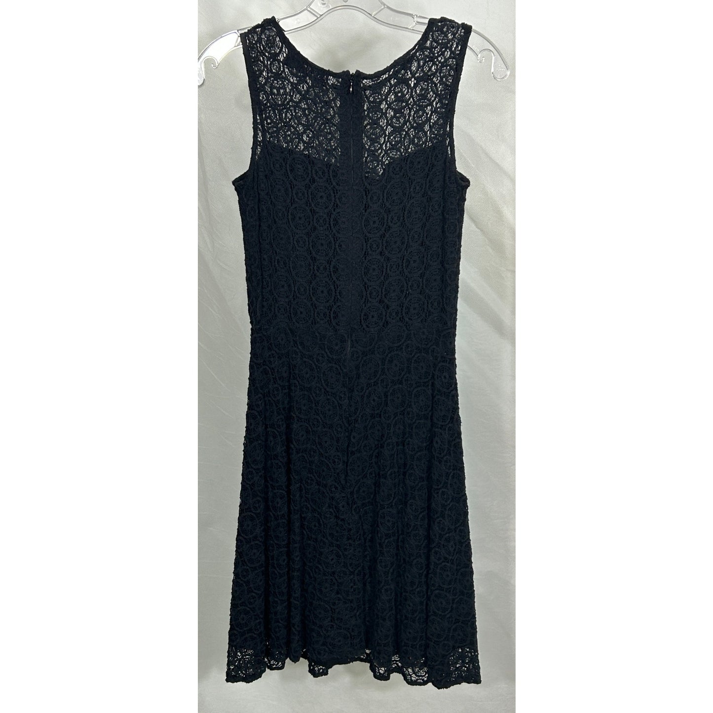 Askari Black Lace Sleeveless Dress | S | Fit & Flare USA-Made Party Dress