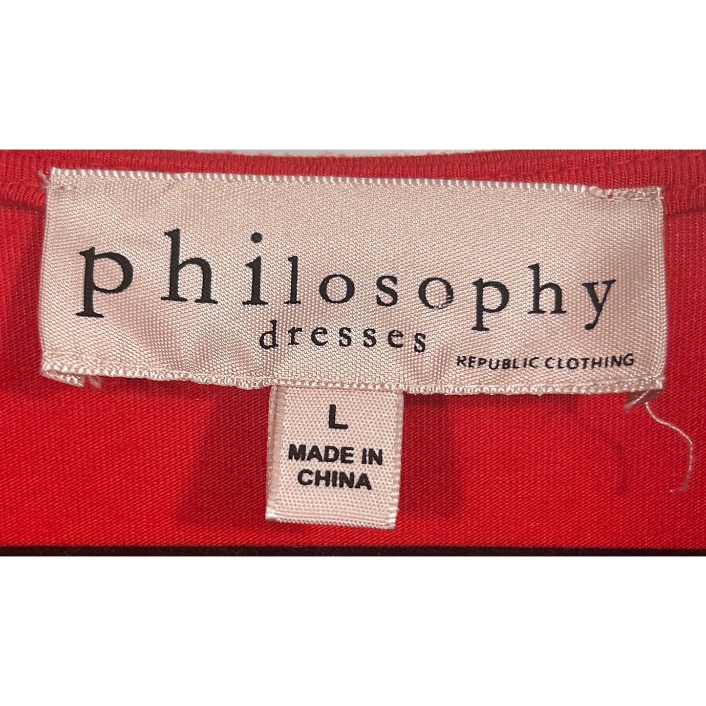 Philosophy Dresses Red Sleeveless Faux Wrap Dress Size L