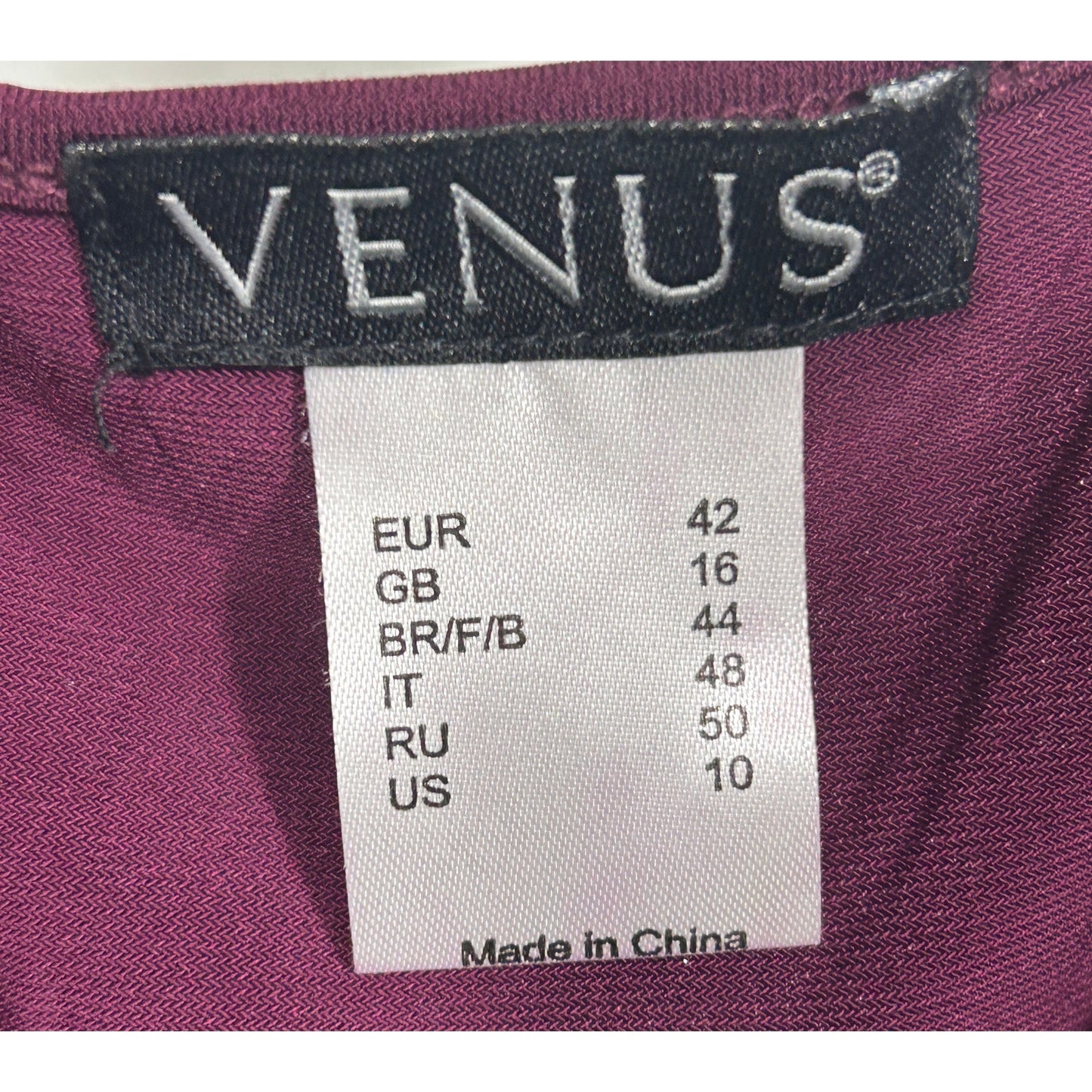 Venus US 10 Purple Sleeveless Dress Studded Faux Leather Trim Gothic Y2K Style