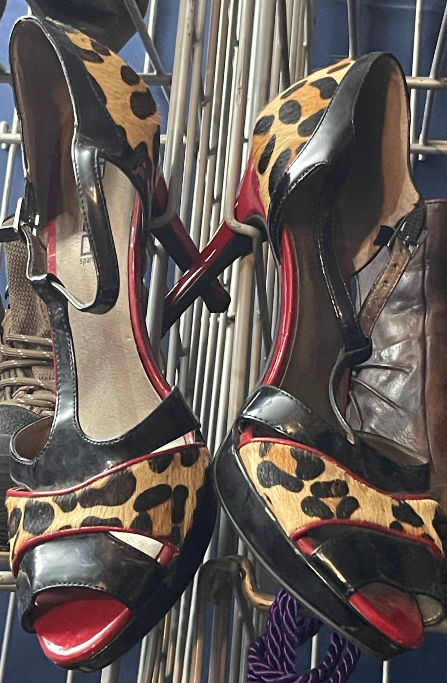 MODA SPANA Leopard Print High Heel Peep Toe Shoes – Size 10M
