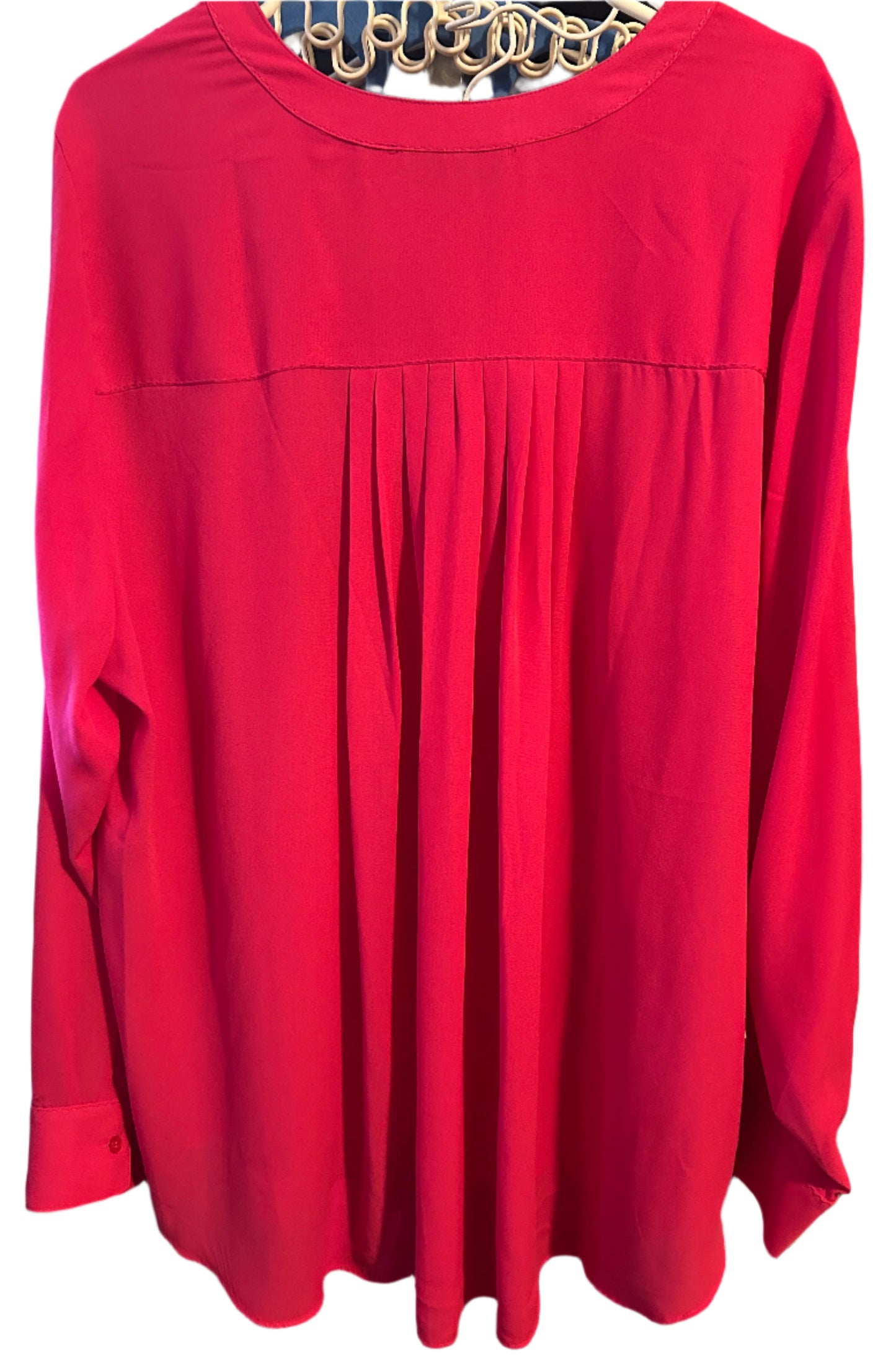 Lane Bryant Red Button-Front Blouse - Size 22/24