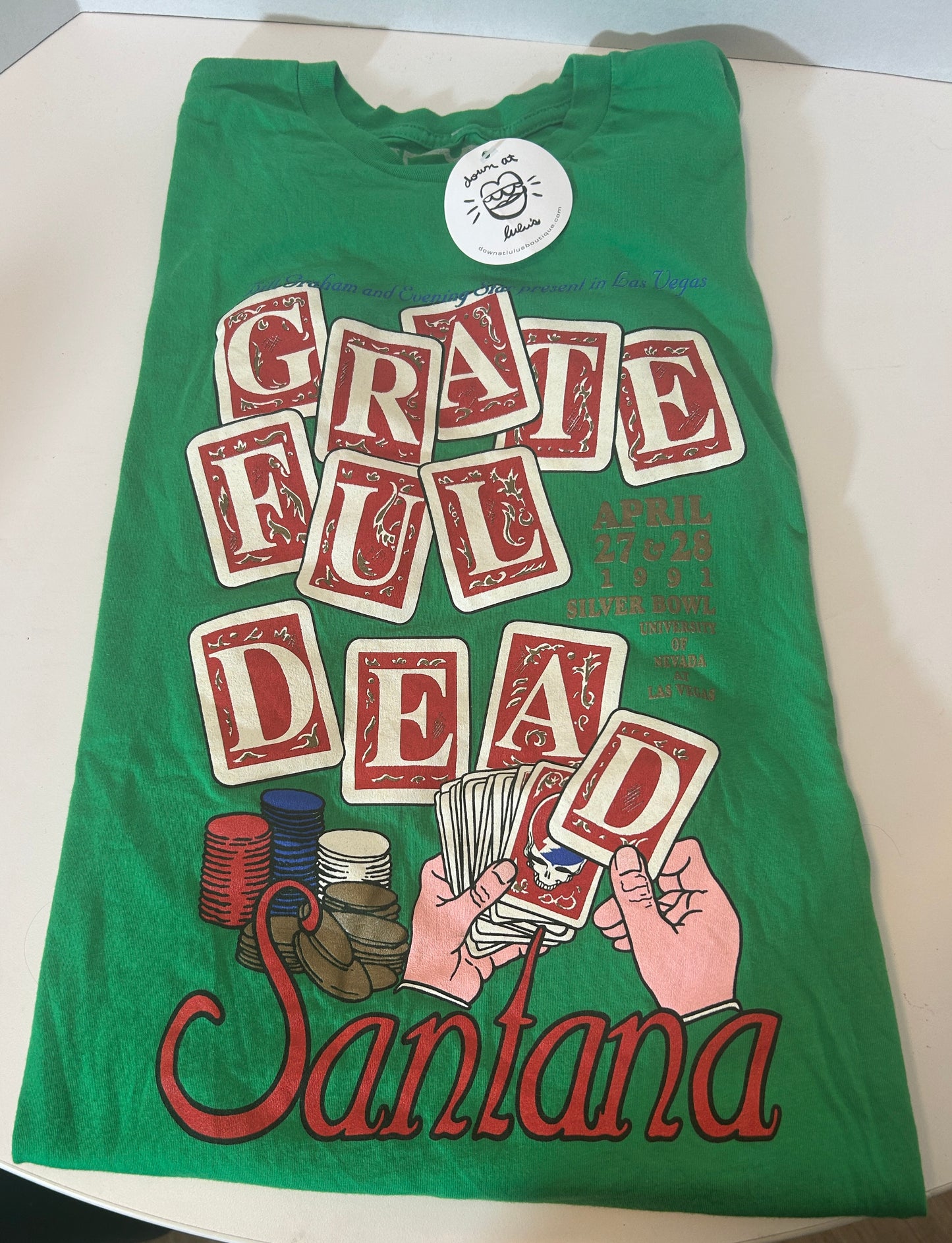 Grateful Dead Santana 1991 Concert T-Shirt Size L