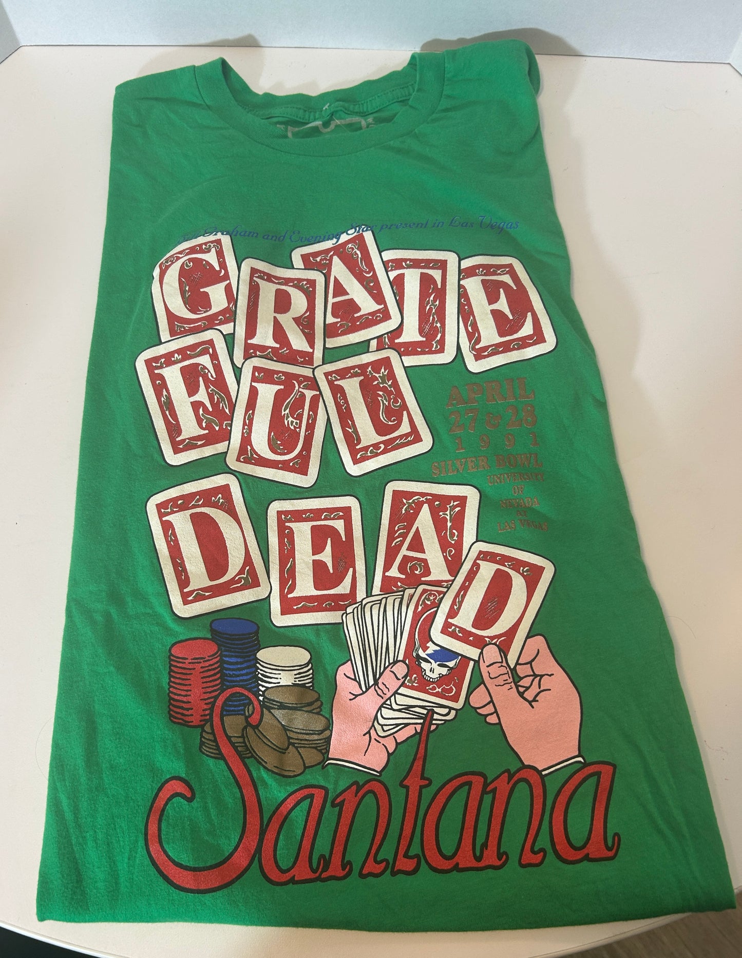Grateful Dead Santana 1991 Concert T-Shirt Size L