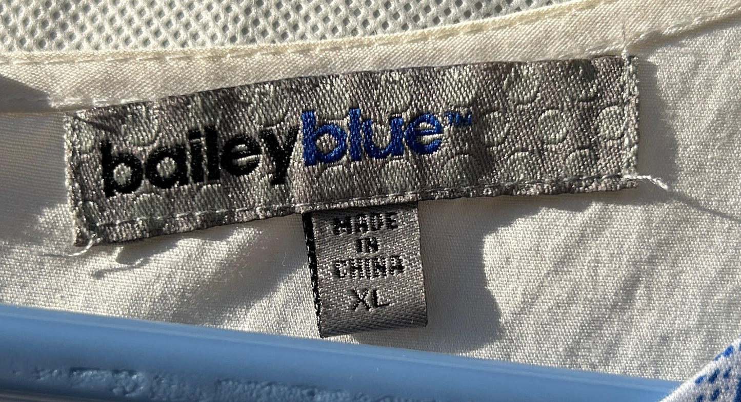 Bailey Blue White with Blue Floral Fit & Flare Dress - Size XL