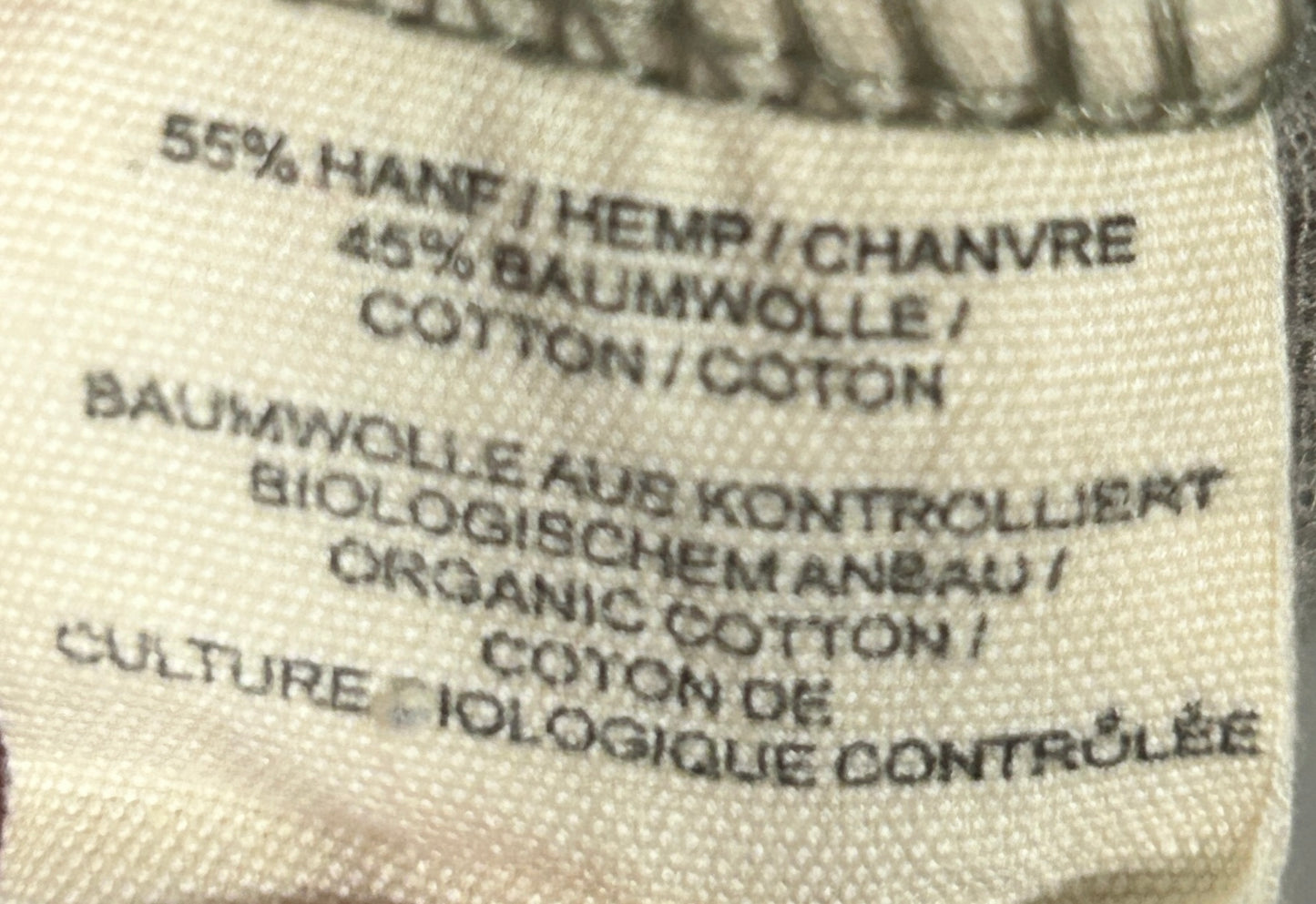 Madness: The Nature Textile Company Organic Cotton & Hemp Blouse - Size 12