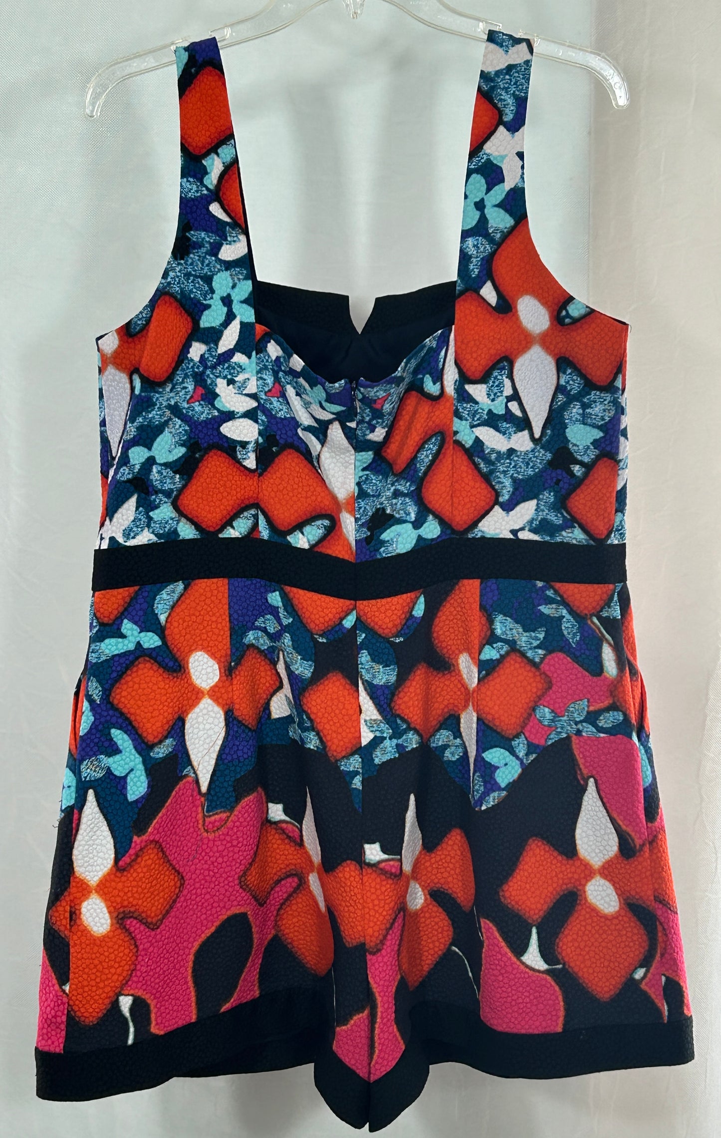 Peter Pilotto Sleeveless Romper Size 16 – Multicolor Abstract Print Textured One-Piece