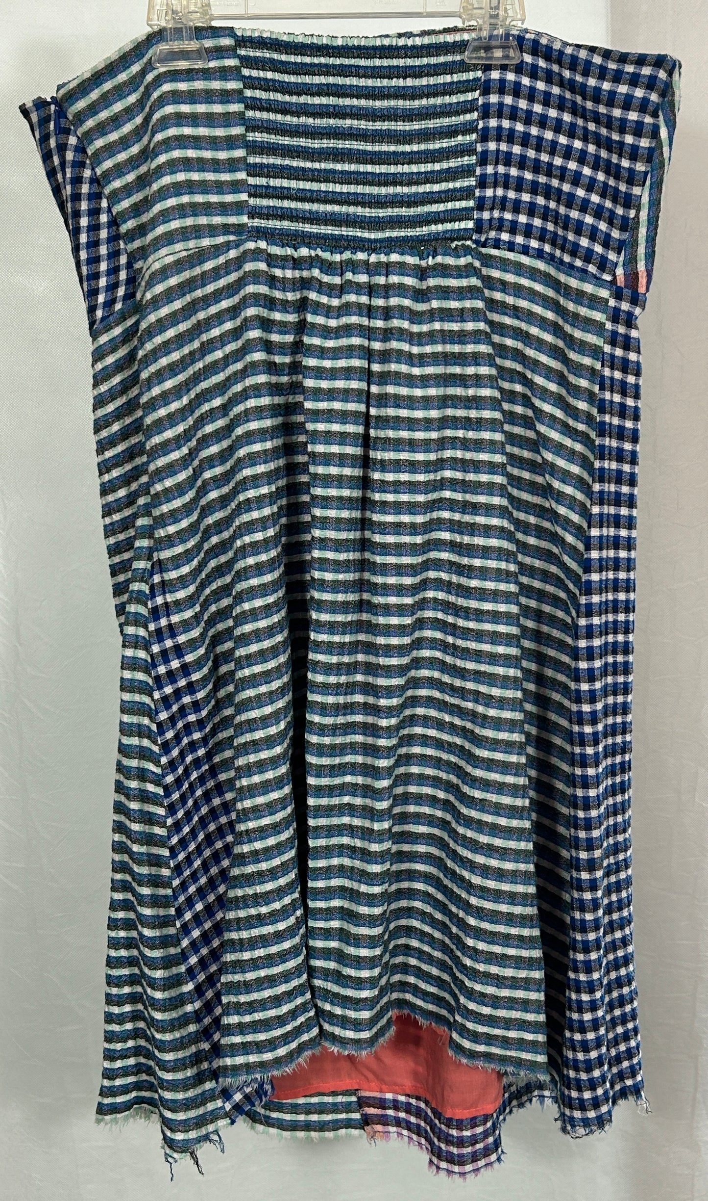 Maeve by Anthropologie Patchwork Gingham Strapless Midi Dress Size 14 – Multicolor Summer Dress