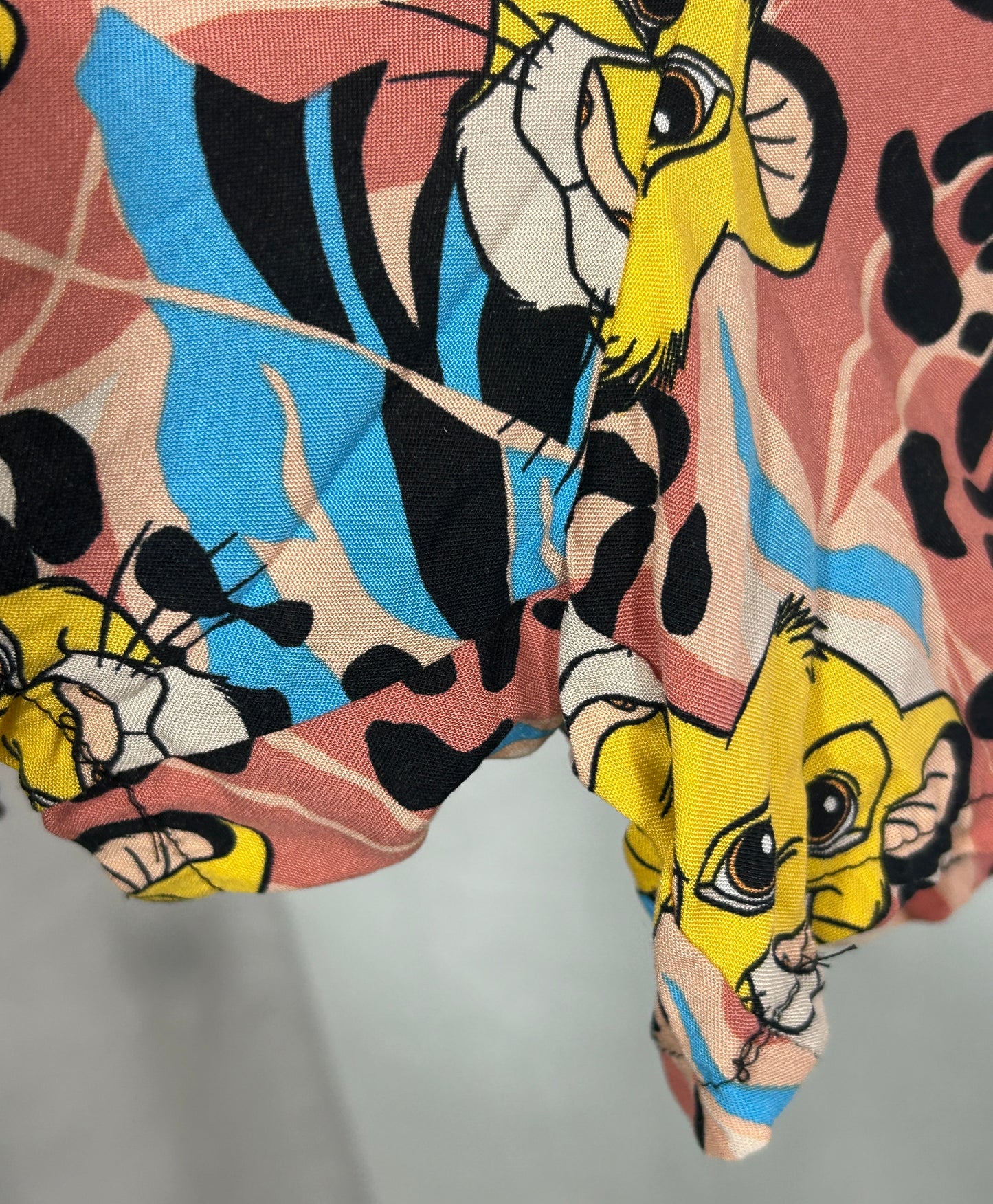 Disney The Lion King Simba Print Sleep Shorts – Size 3X (22W-24W) – Rayon Ruffle Hem Pajama Bottoms