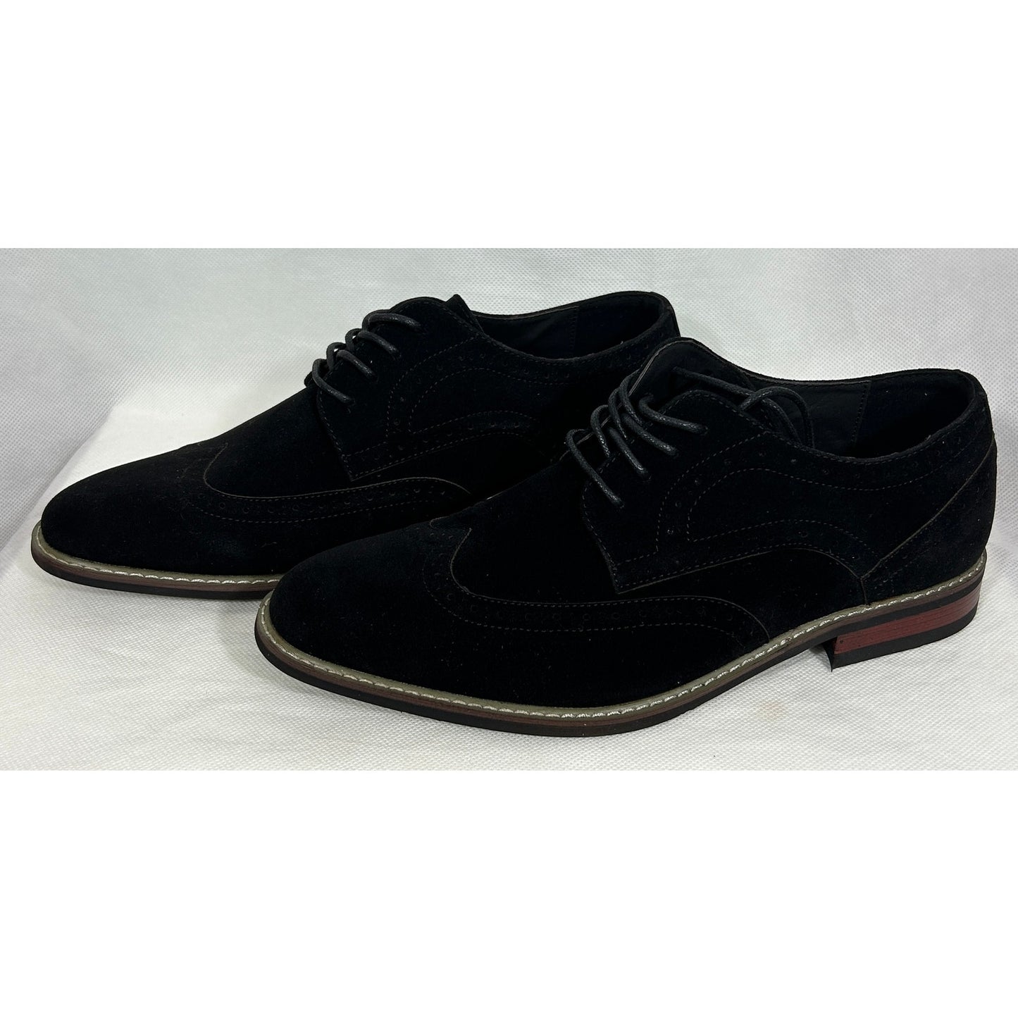 NEW Mofri Men’s Black Suede Oxford Dress Shoes Size 9.5 with Box