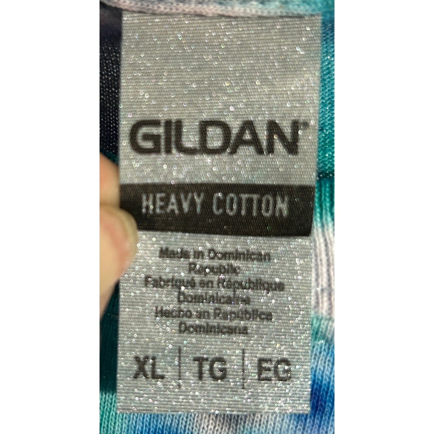 DYE-MONDZ Blue Green Cloud Tie Dye T-Shirt Gildan XL 100% Cotton
