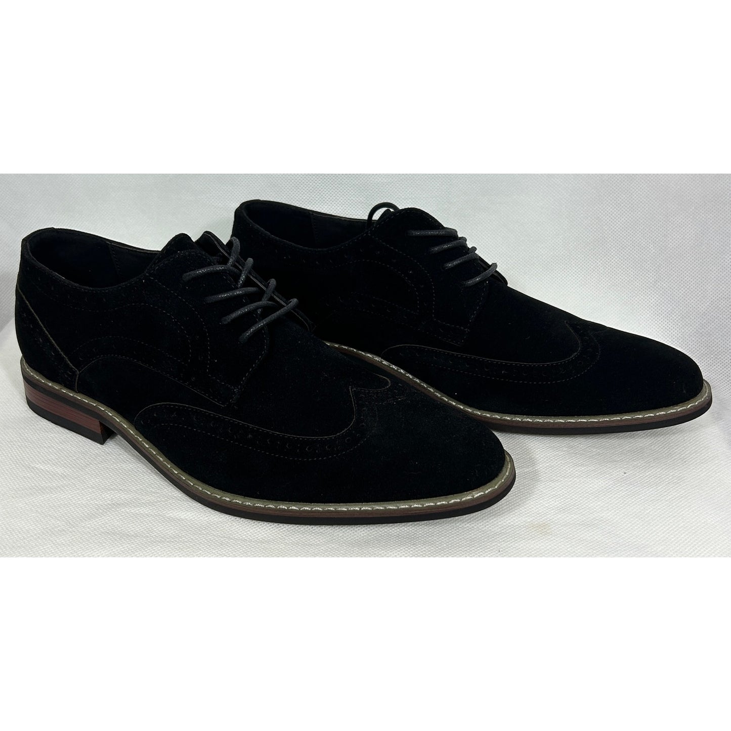 NEW Mofri Men’s Black Suede Oxford Dress Shoes Size 9.5 with Box