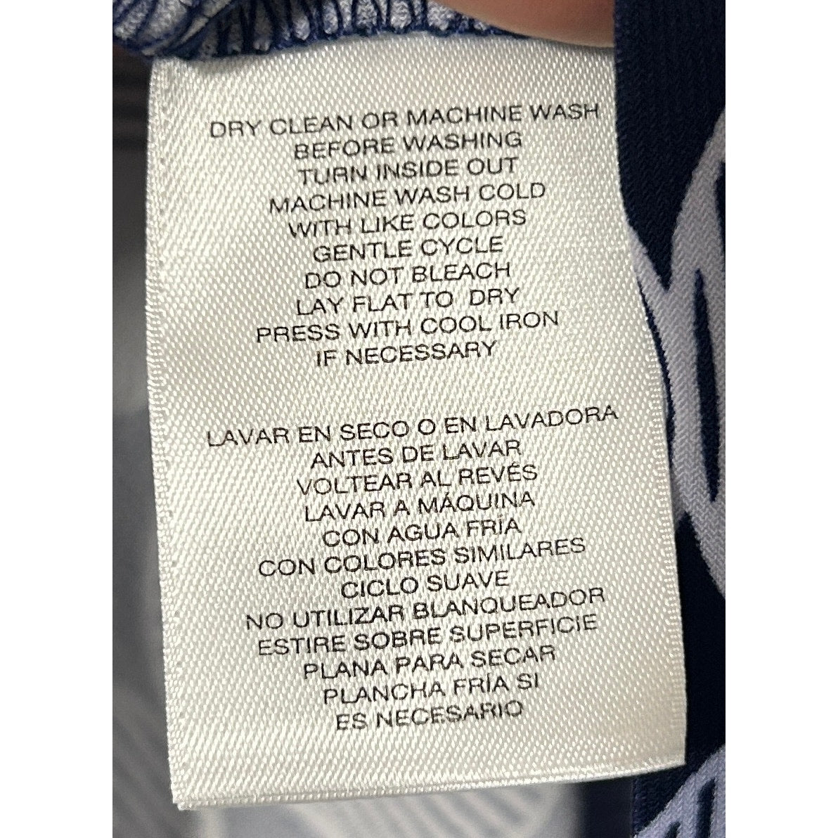 Anne Klein Polka Dot Cowl Neck Sleeveless Top Size L Blue White NWT