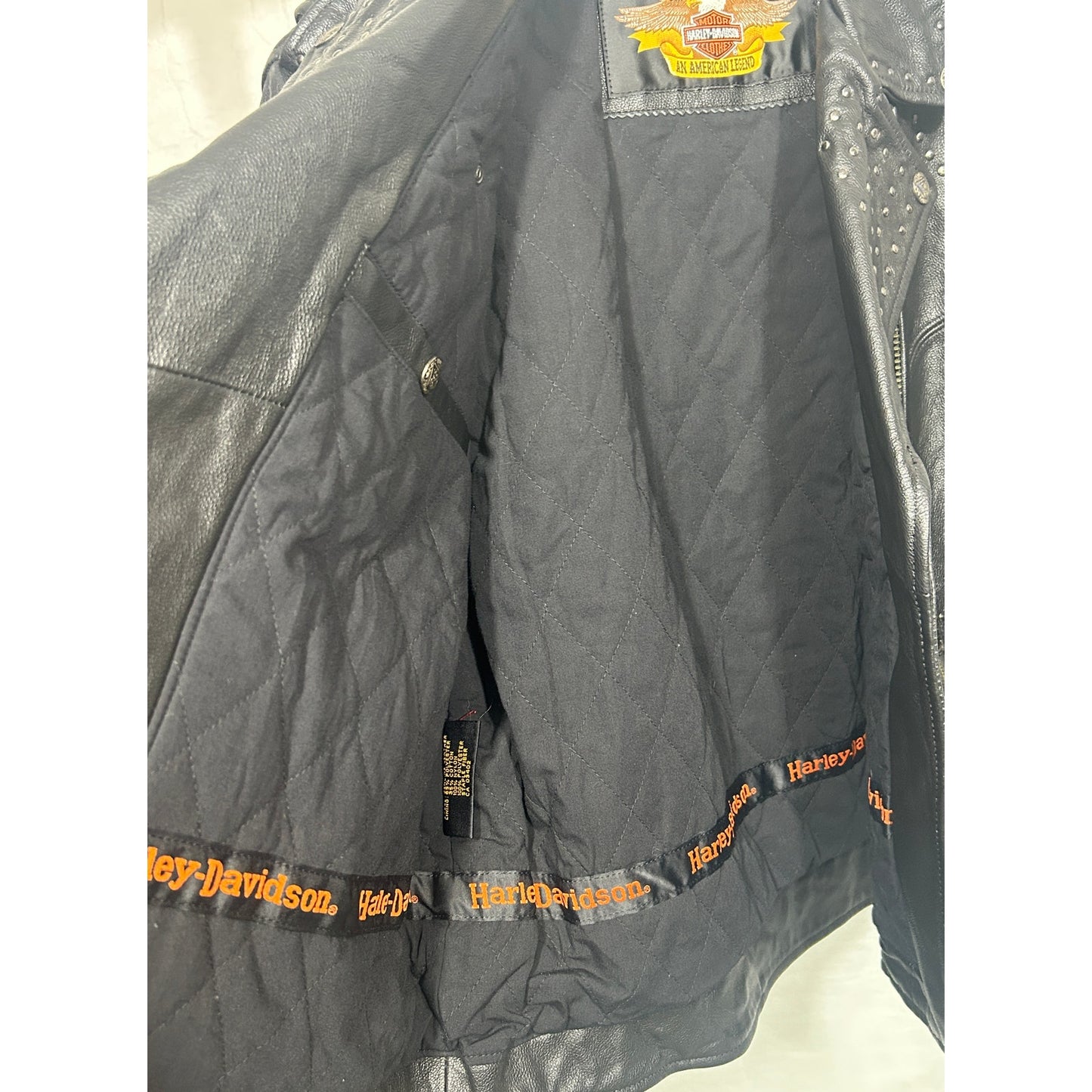 Harley-Davidson Women’s Studded Black Leather Motorcycle Jacket L