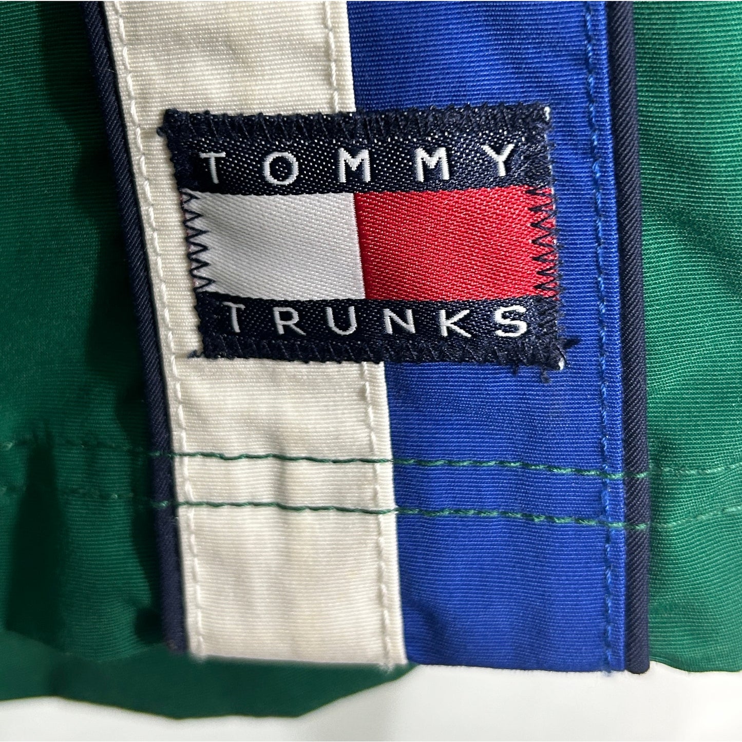 Tommy Hilfiger Green Colorblock Board Shorts Trunks Size XL