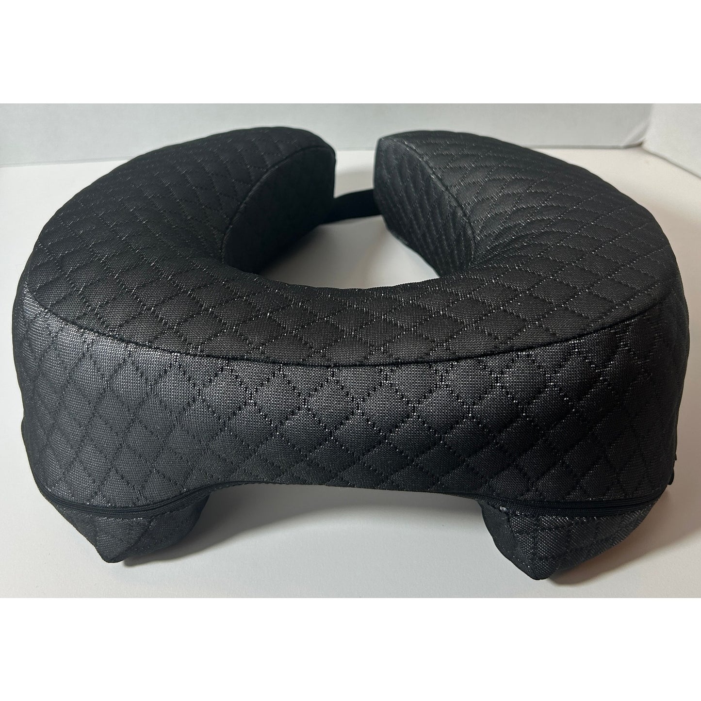 Black Face Down Pillow Memory Foam Travel Massage Neck Support - NIB