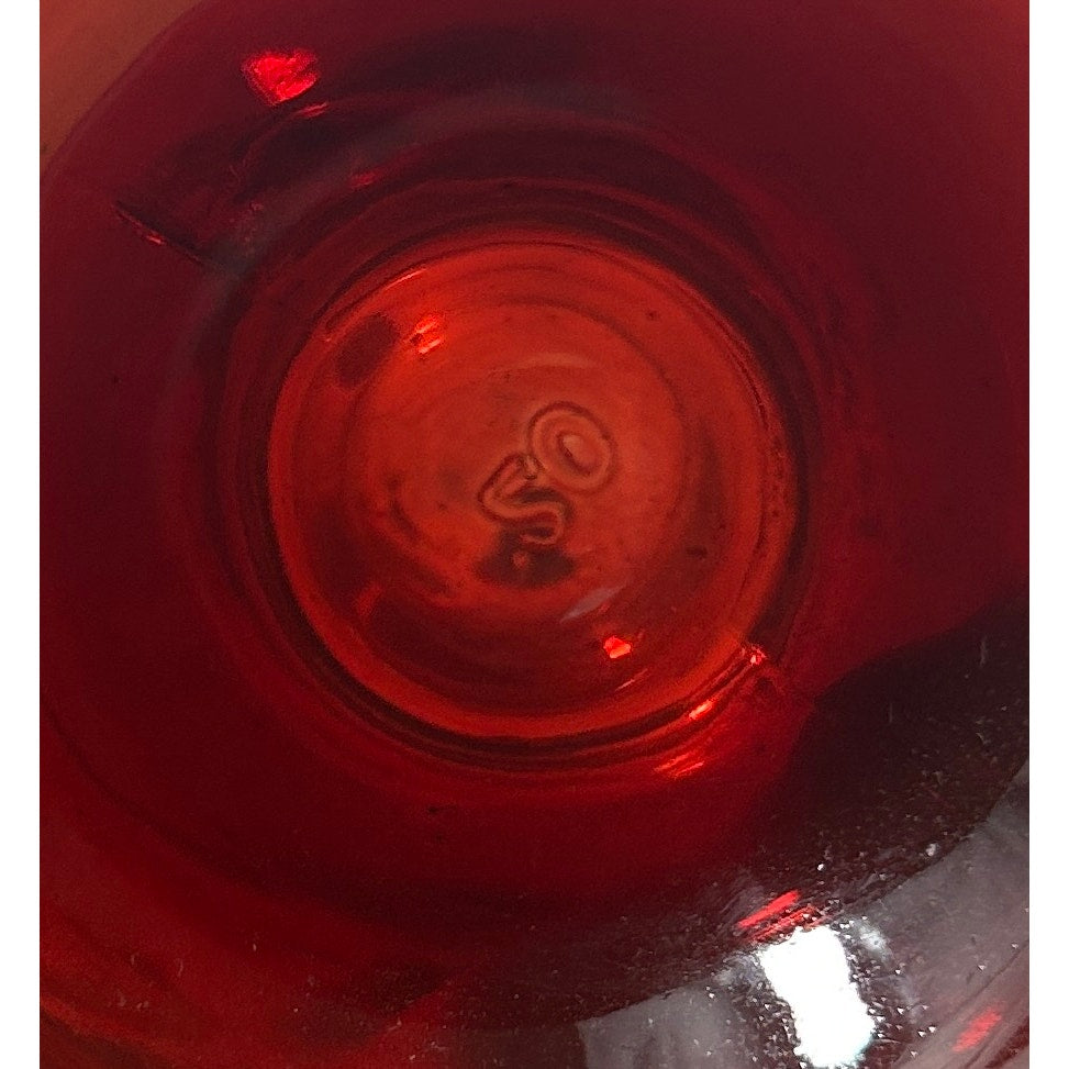 Vintage Anchor Hocking Ruby Red Pedestal Dessert Cups – Set of 5