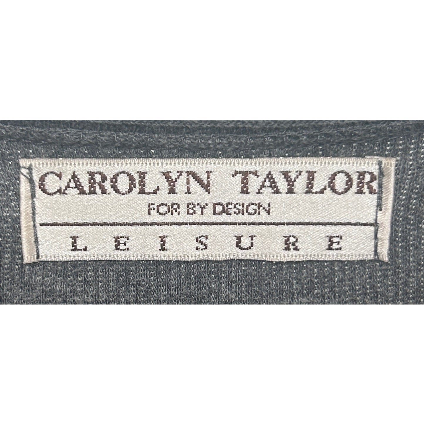 Carolyn Taylor Leisure Women’s Dark Gray Long Sleeve Ribbed Knit Top Size S
