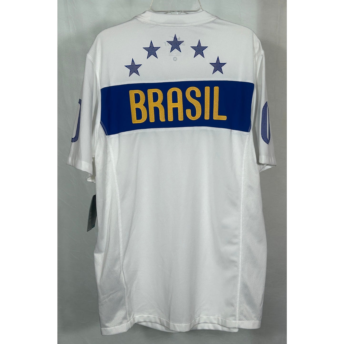 Nike 2009 Brazil Away Soccer Jersey White Dri-Fit Medium NWT
