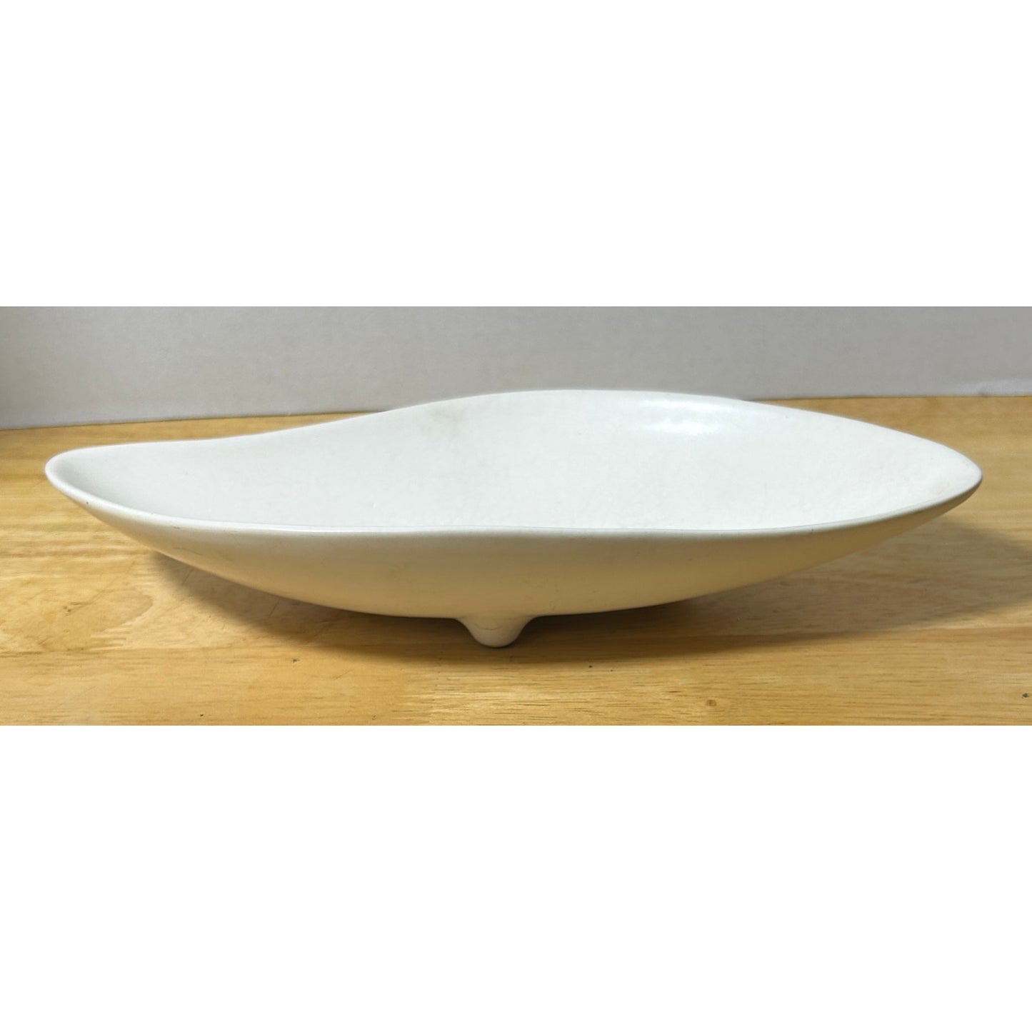 Vintage Ceramic Dish Set – Mariposa Italy & USA Footed Bowl, Modernist Form