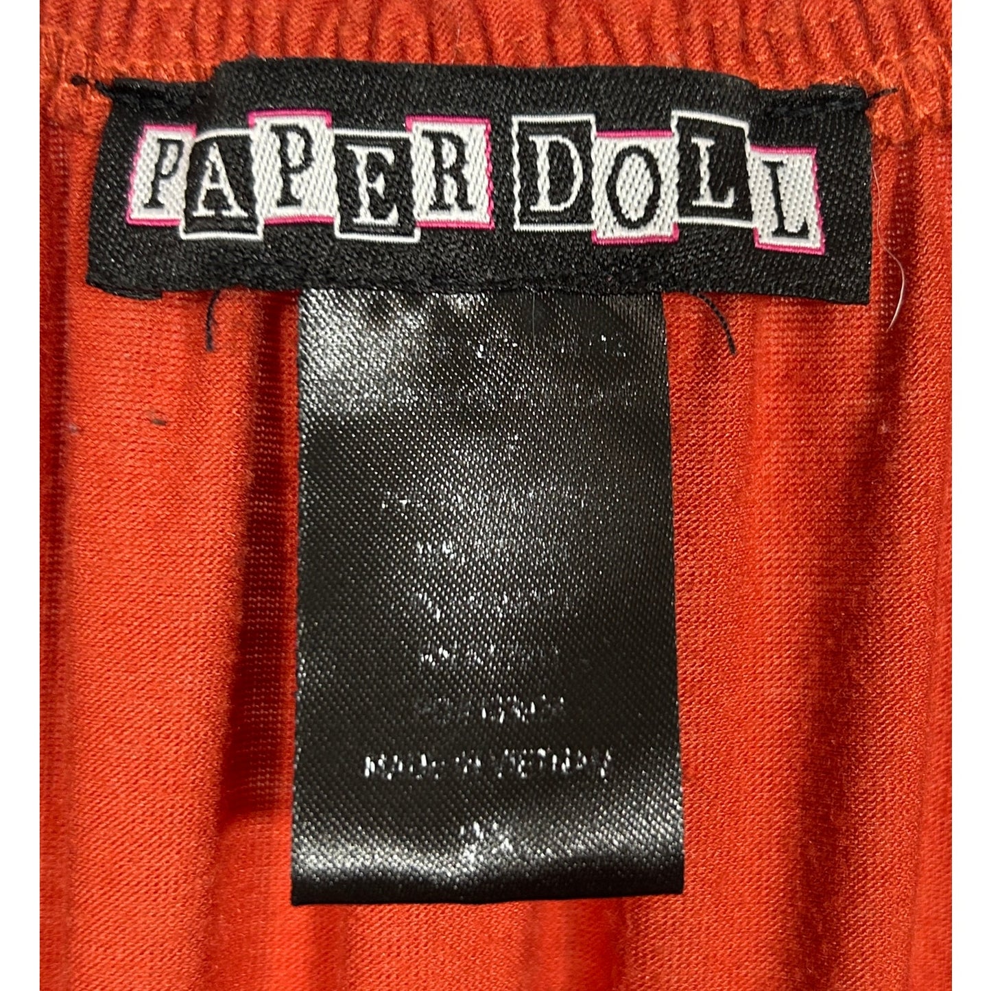Paper Doll Rust Red Maxi Dress Puff Sleeve Boho Peasant Style Size L