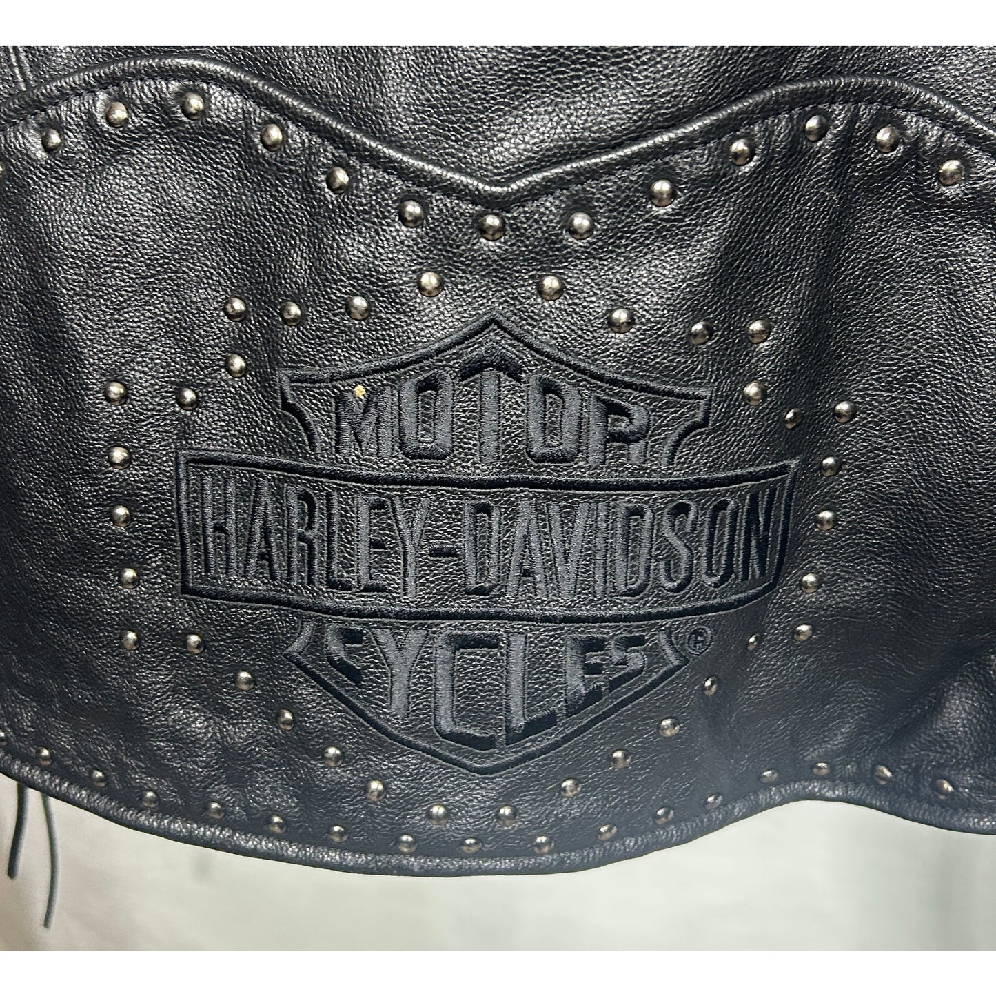 Harley-Davidson Women’s Studded Black Leather Motorcycle Jacket L