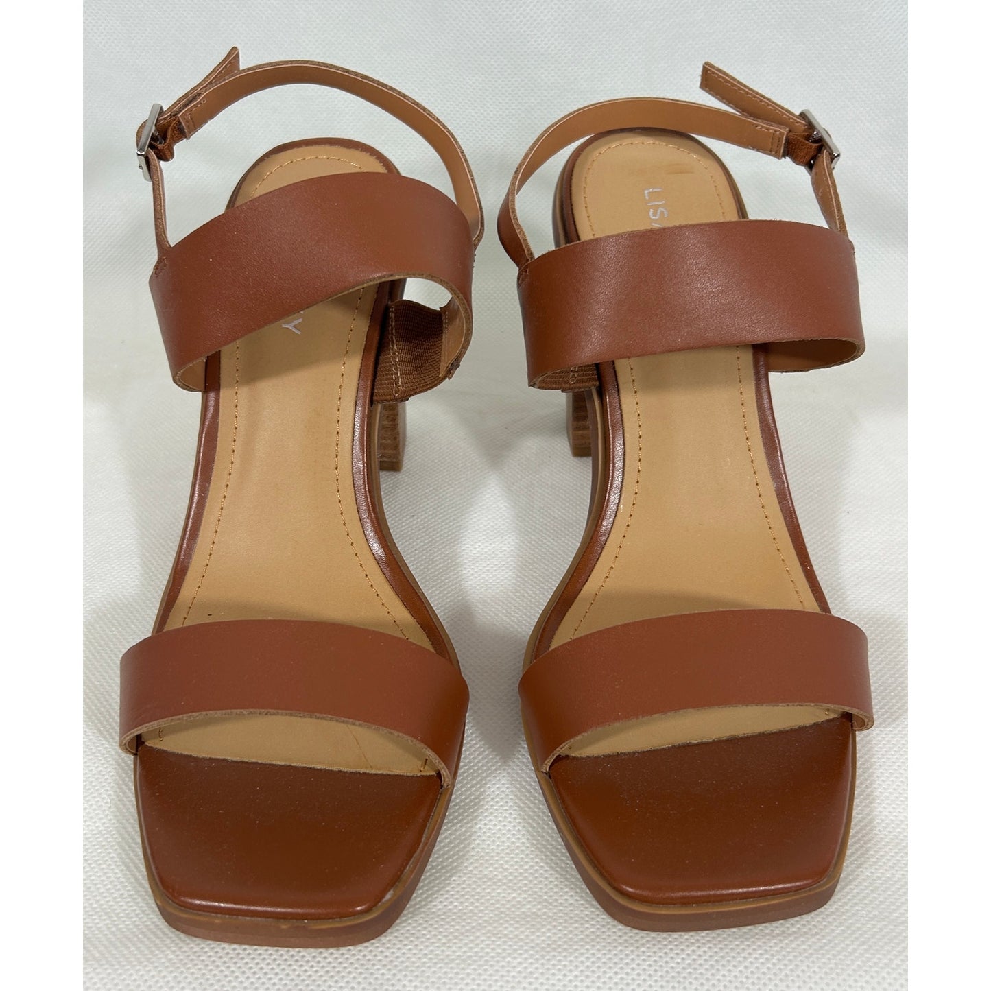 Lisa Vicky Block Heel Chestnut Sandals Women’s Size 8M – New in Box