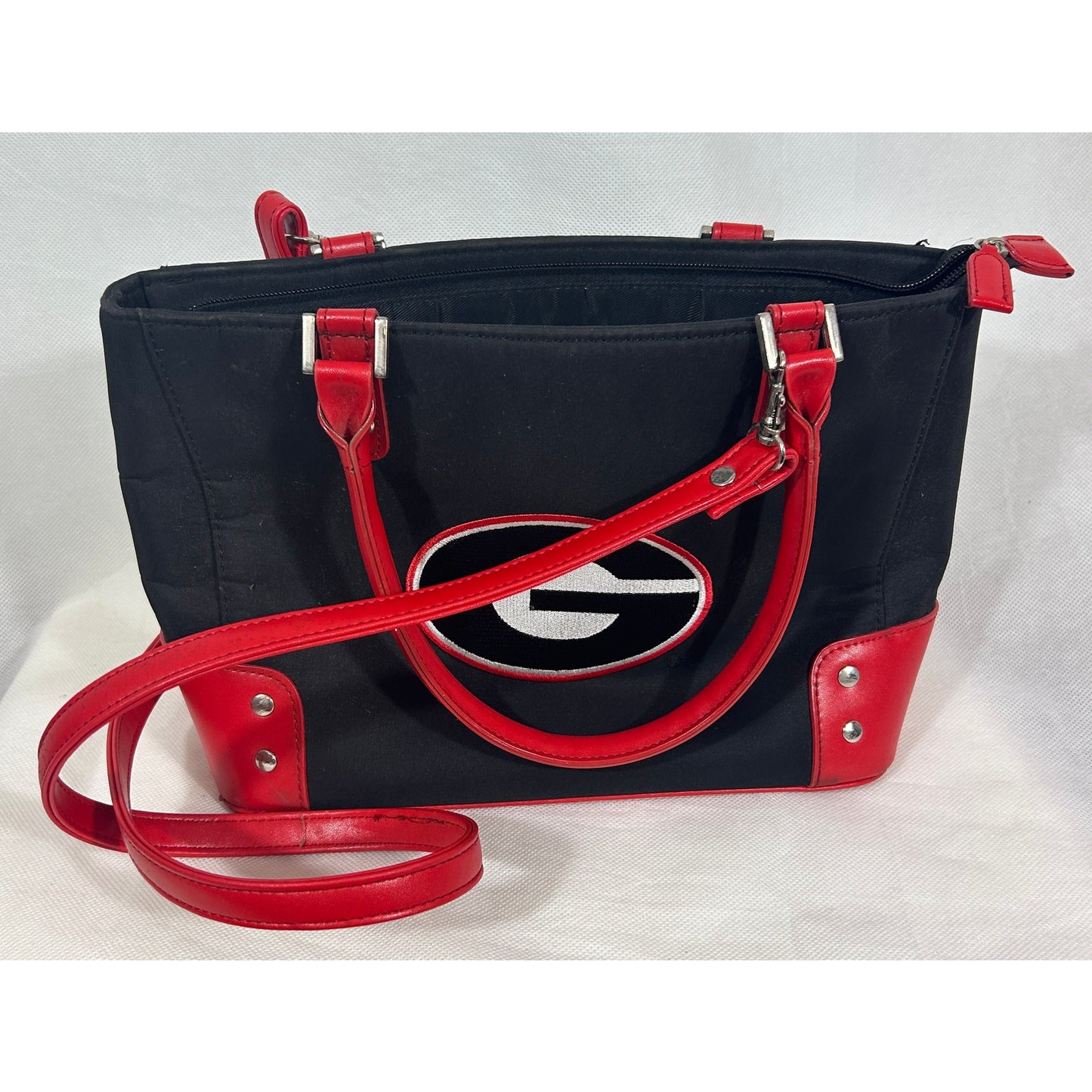 University of Georgia Purse & Spirit Cup Set – Black & Red Bulldog Logo